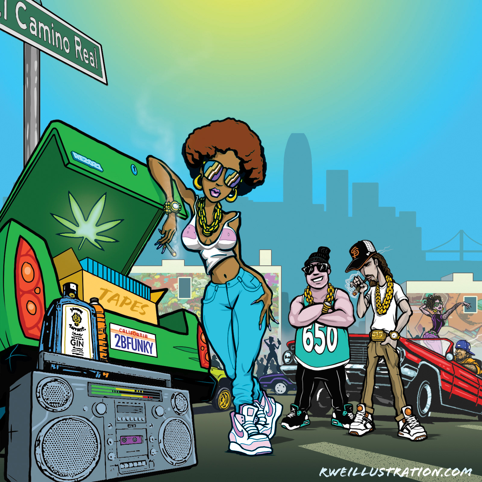 Album cover illustration, Yelir & Luke Sick