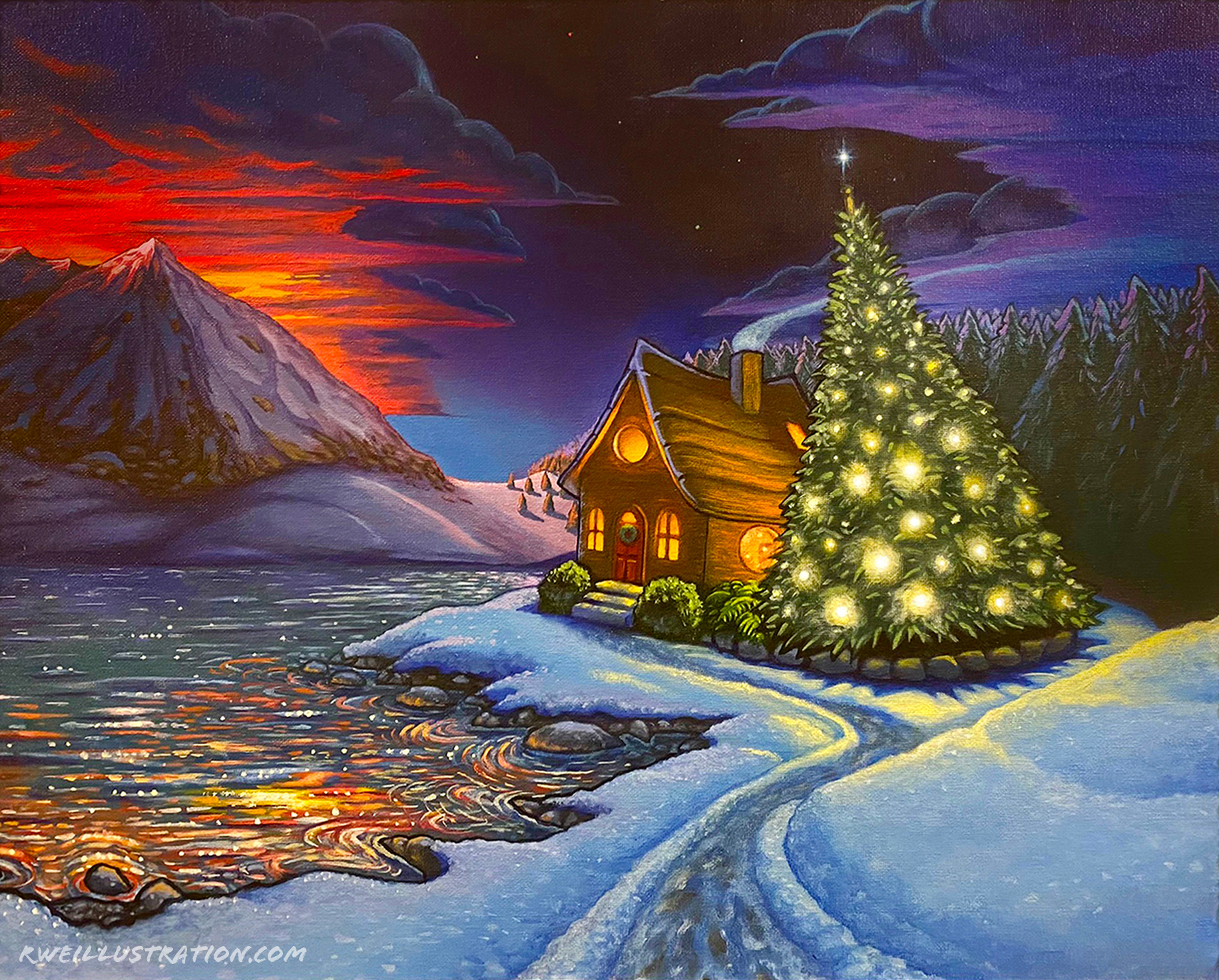 "Christmas Gift for My Wife" acrylic on canvas
