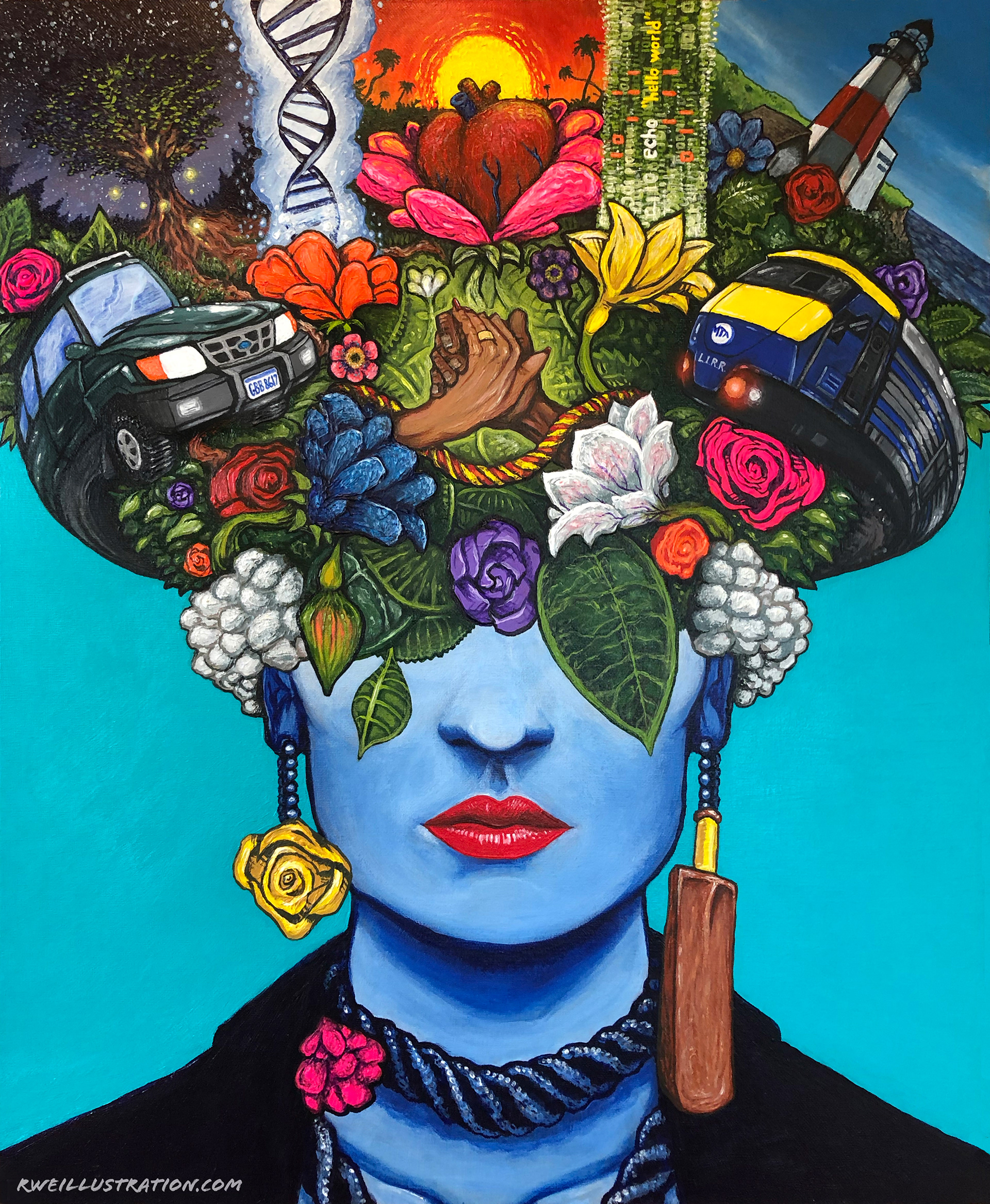 "Hat", acrylic on canvas