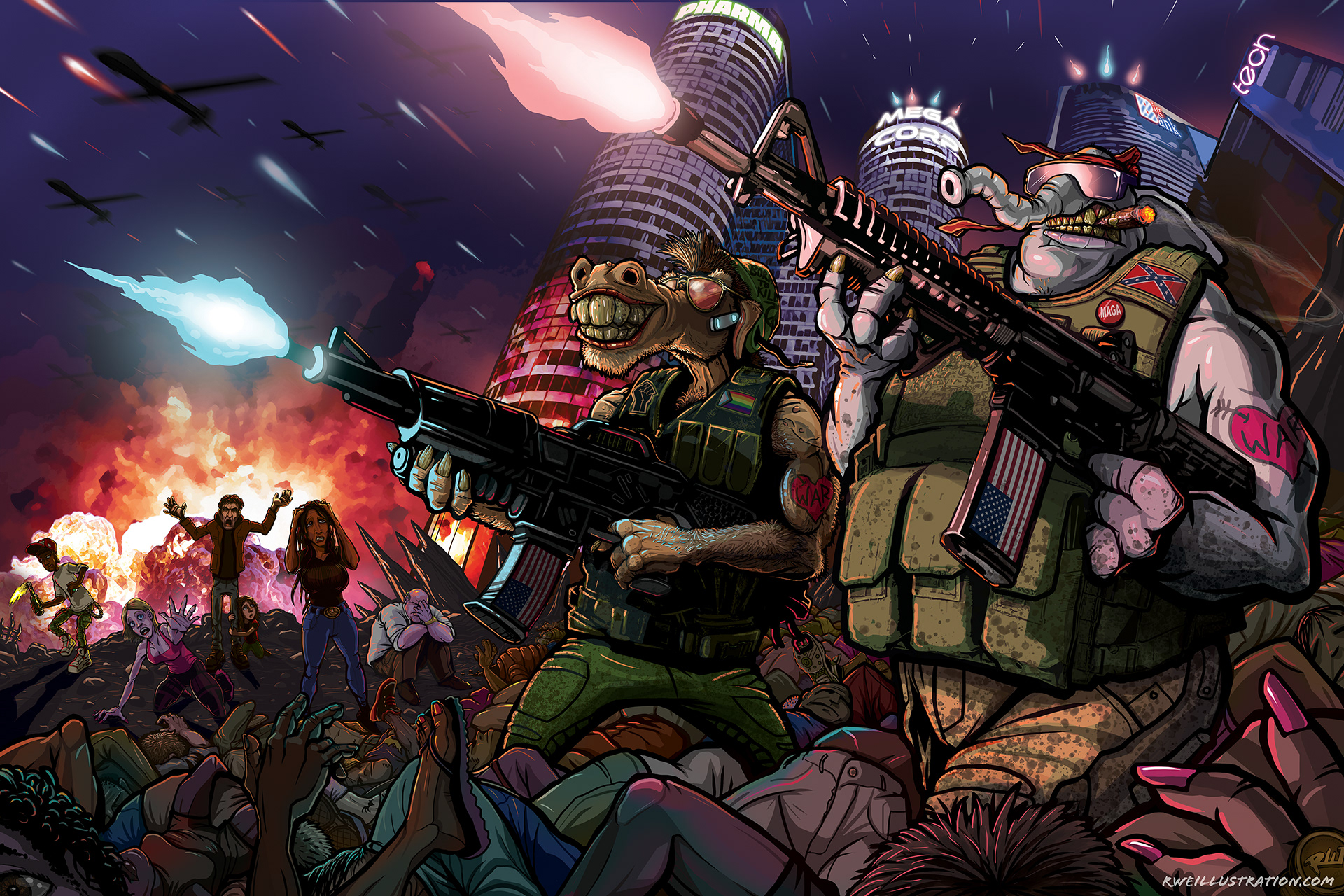 "Team F*** You" Digital illustration