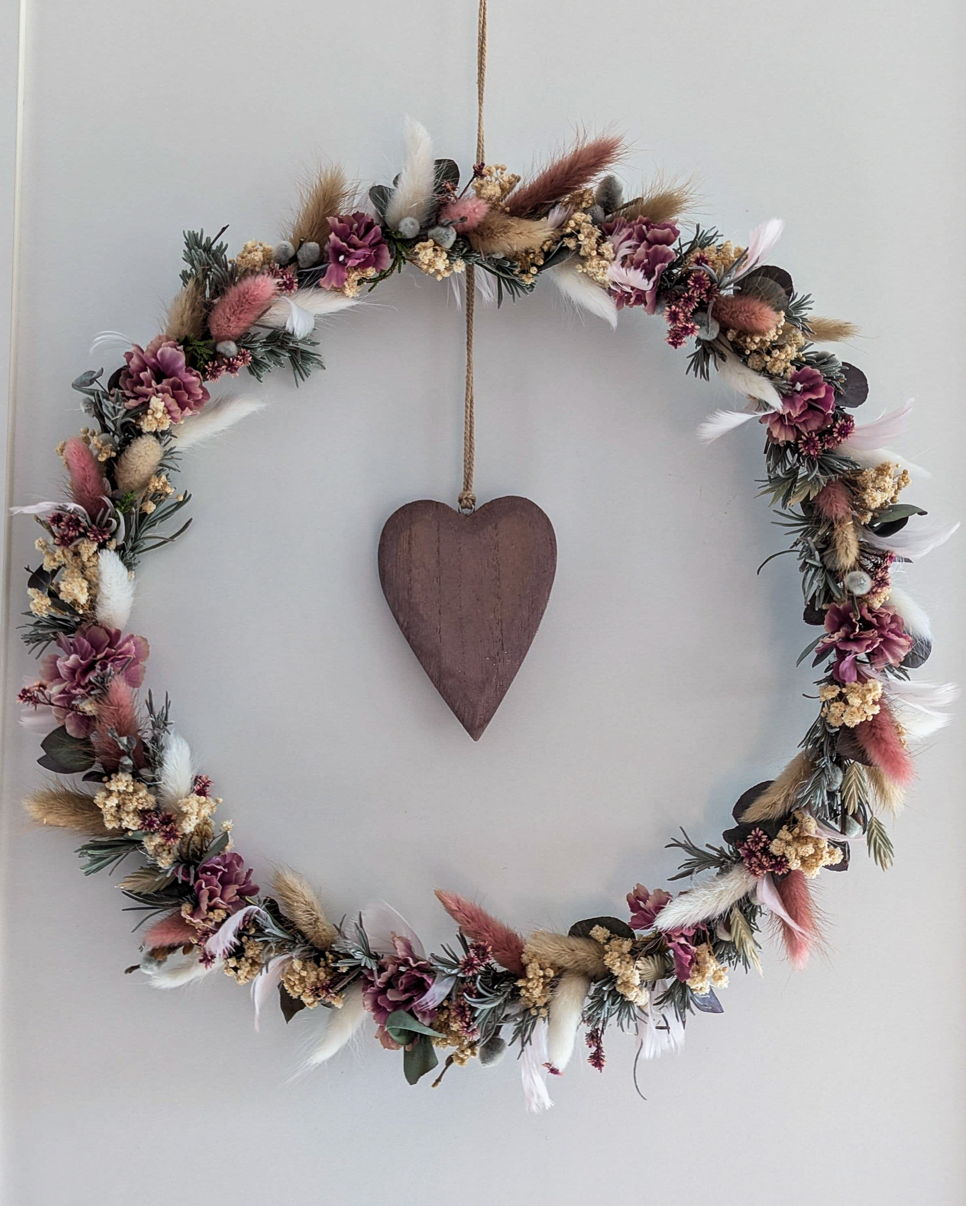 Sommer-Kranz mit Samtgras, ca. Ø 36cm, Metallring