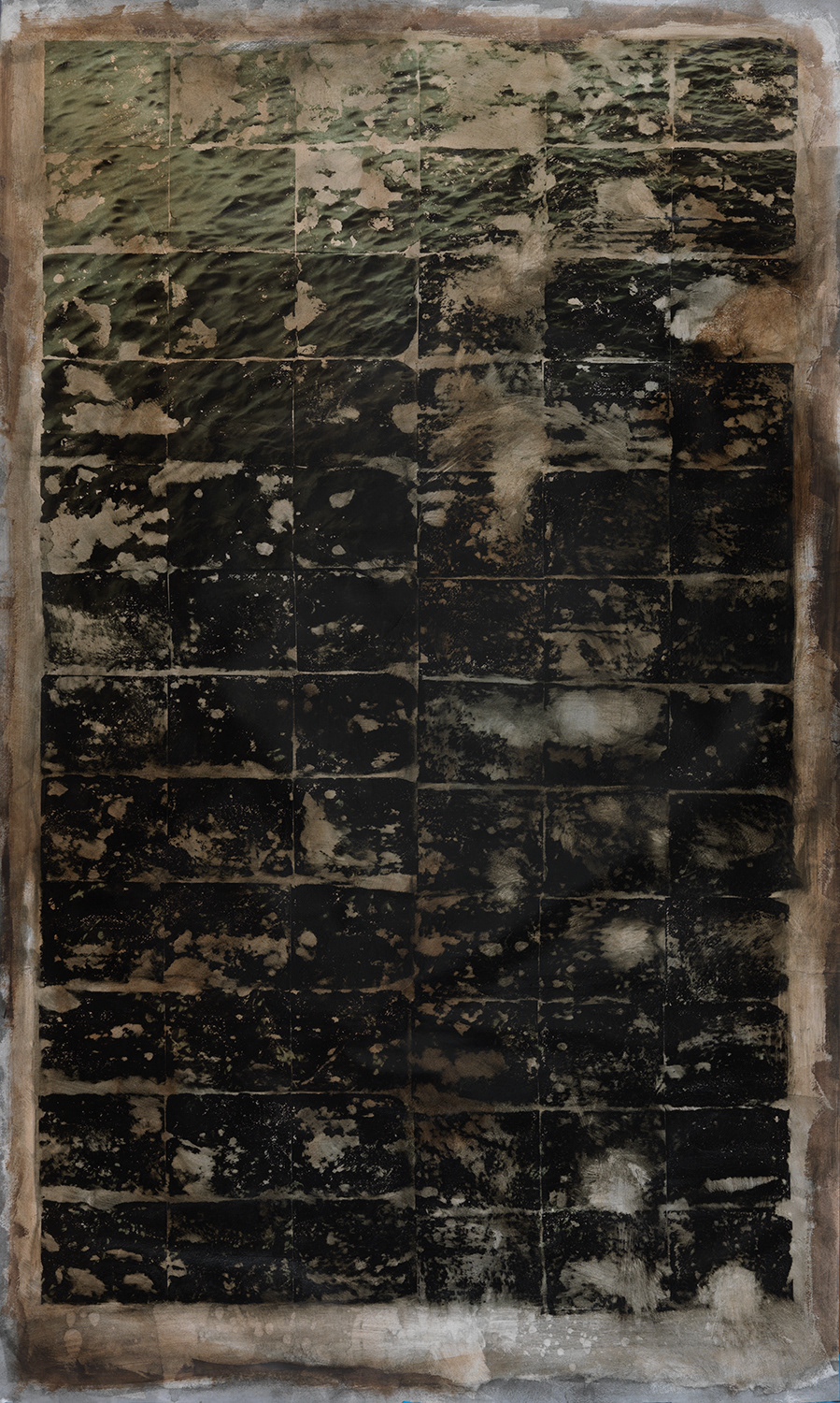 Oceans 853 (Series 01)     48" x 79"   Acrylic and Pigment Ink on Paper