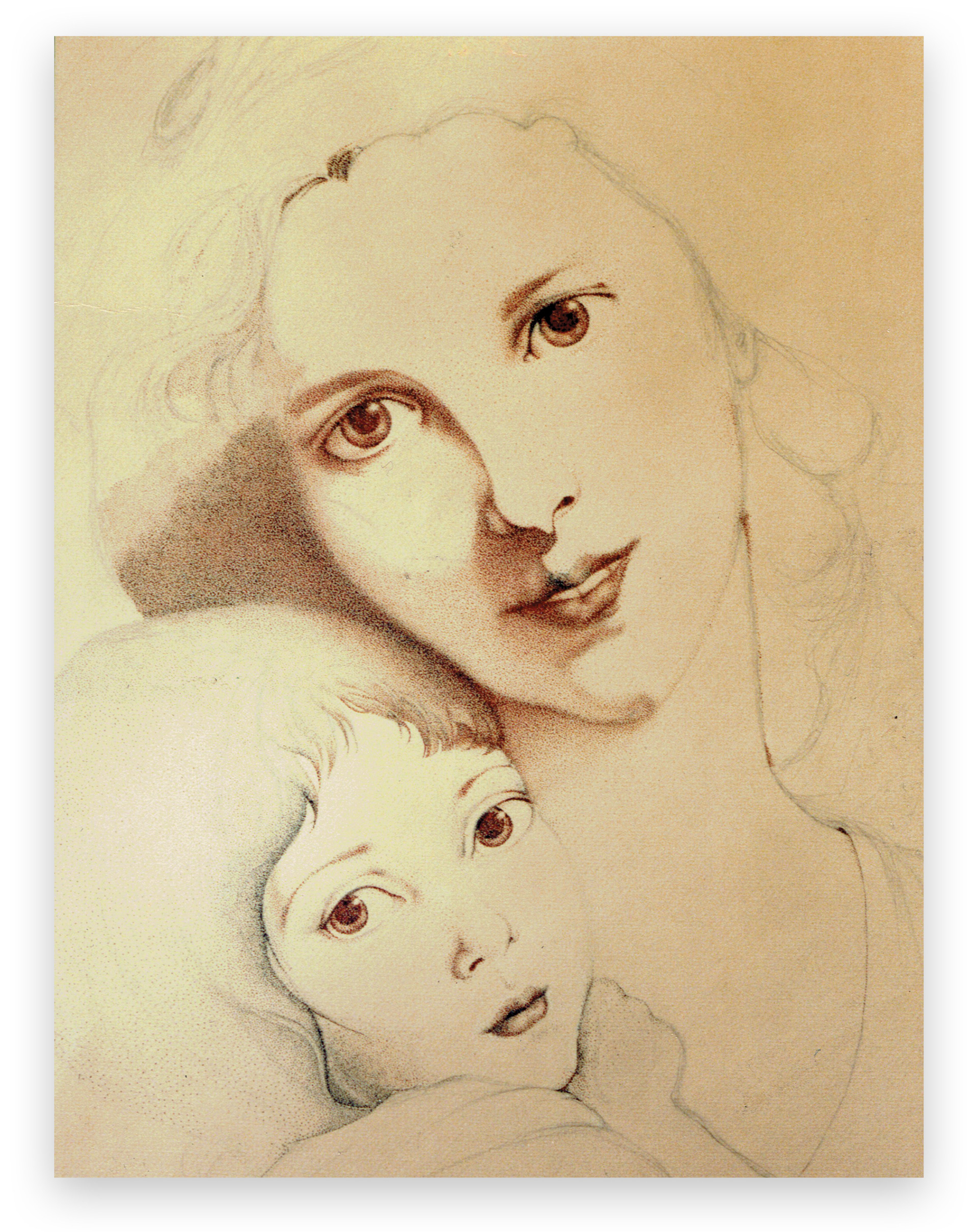 D'après Élisabeth Vigée-Lebrun  |  pointillisme