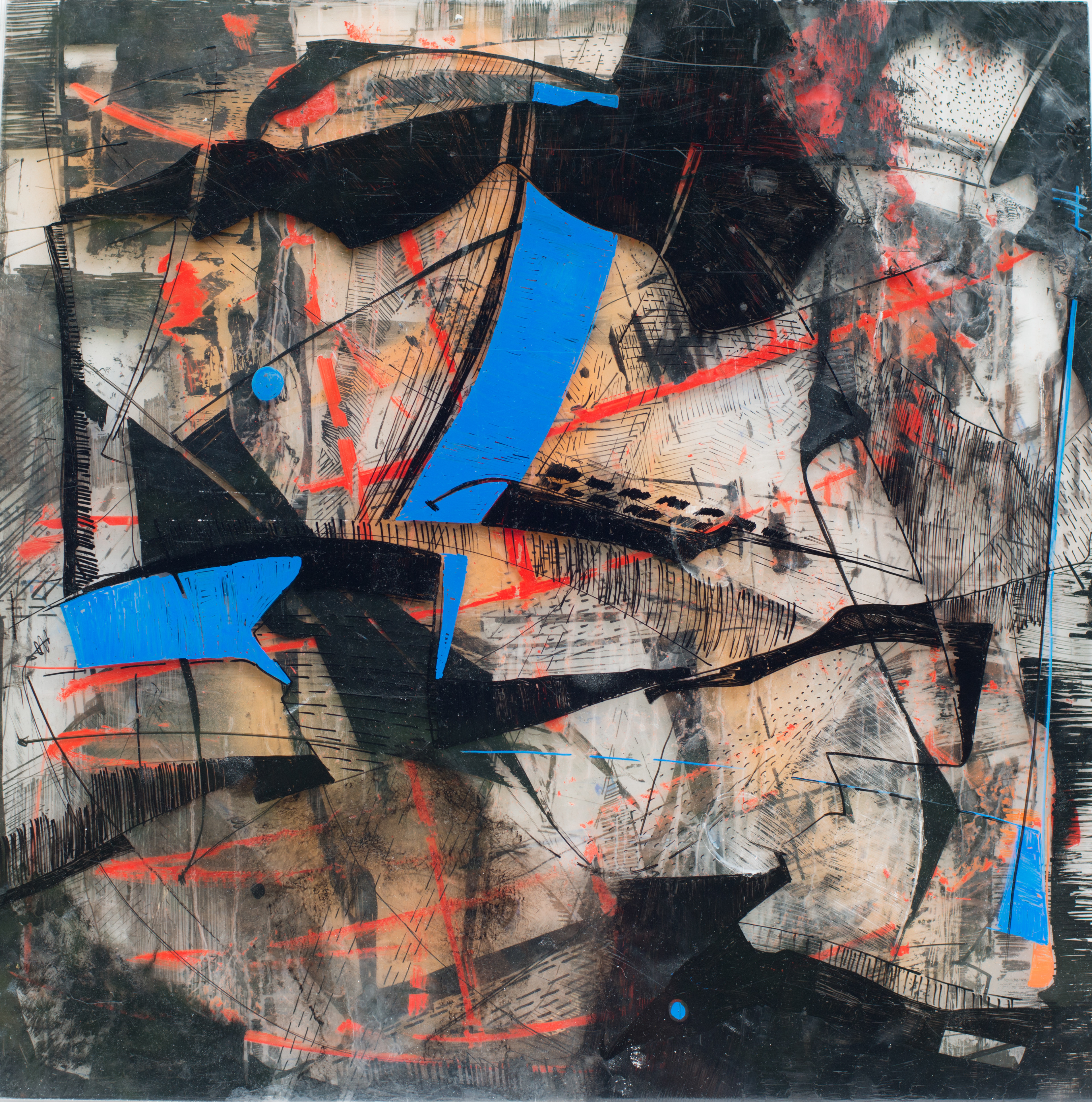 mixed media on plexiglass
