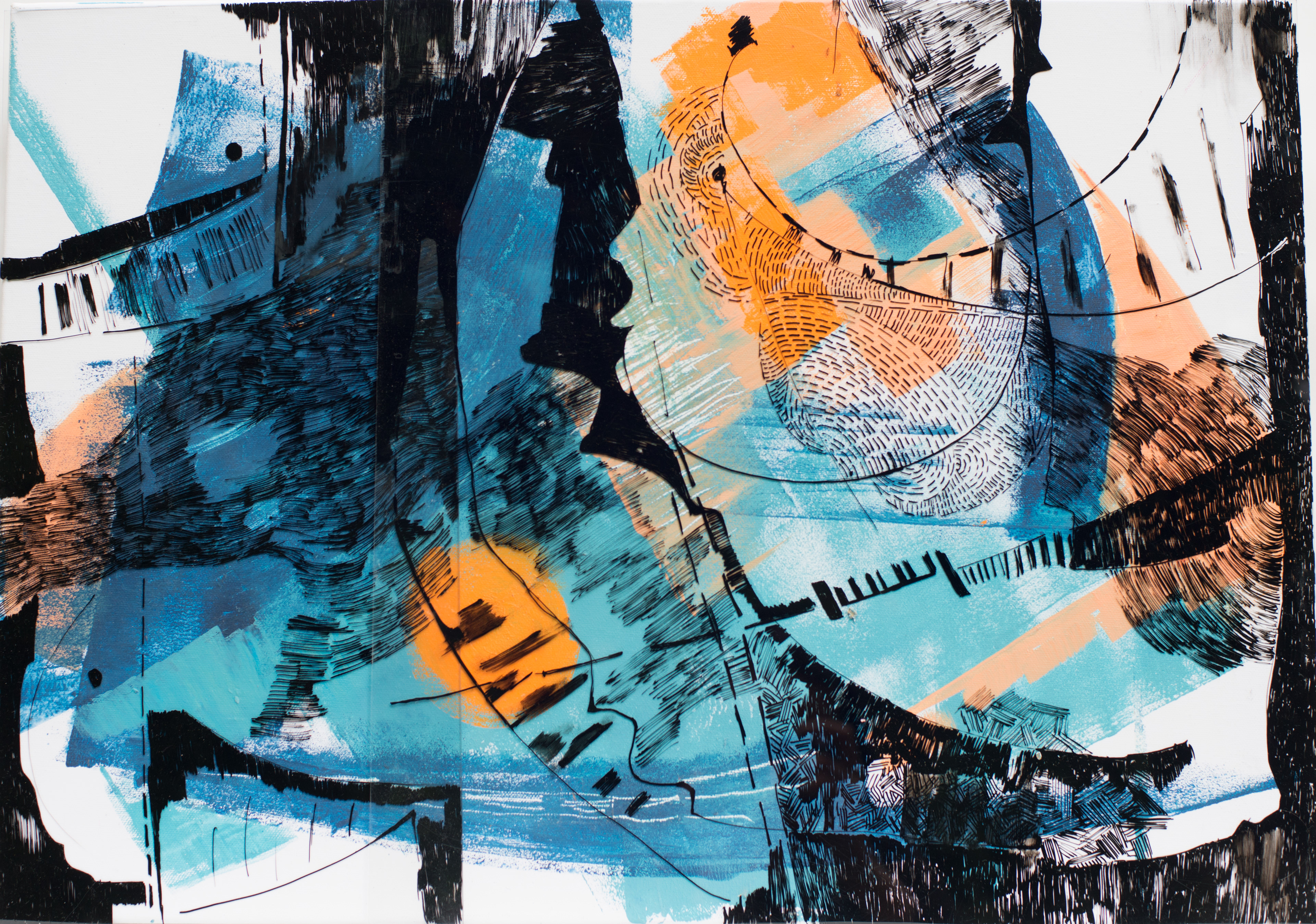 mixed media on plexiglass