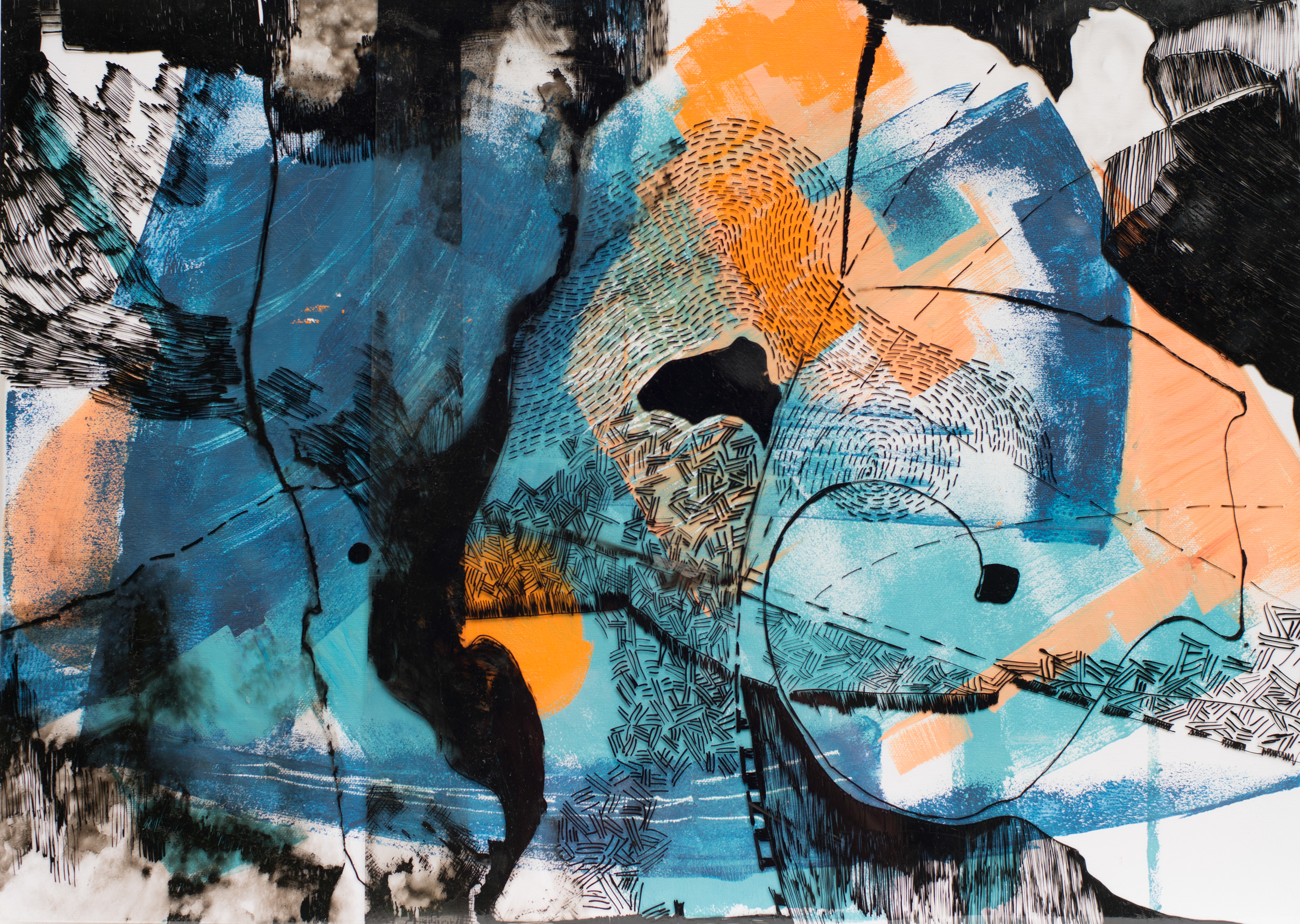 mixed media on plexiglass