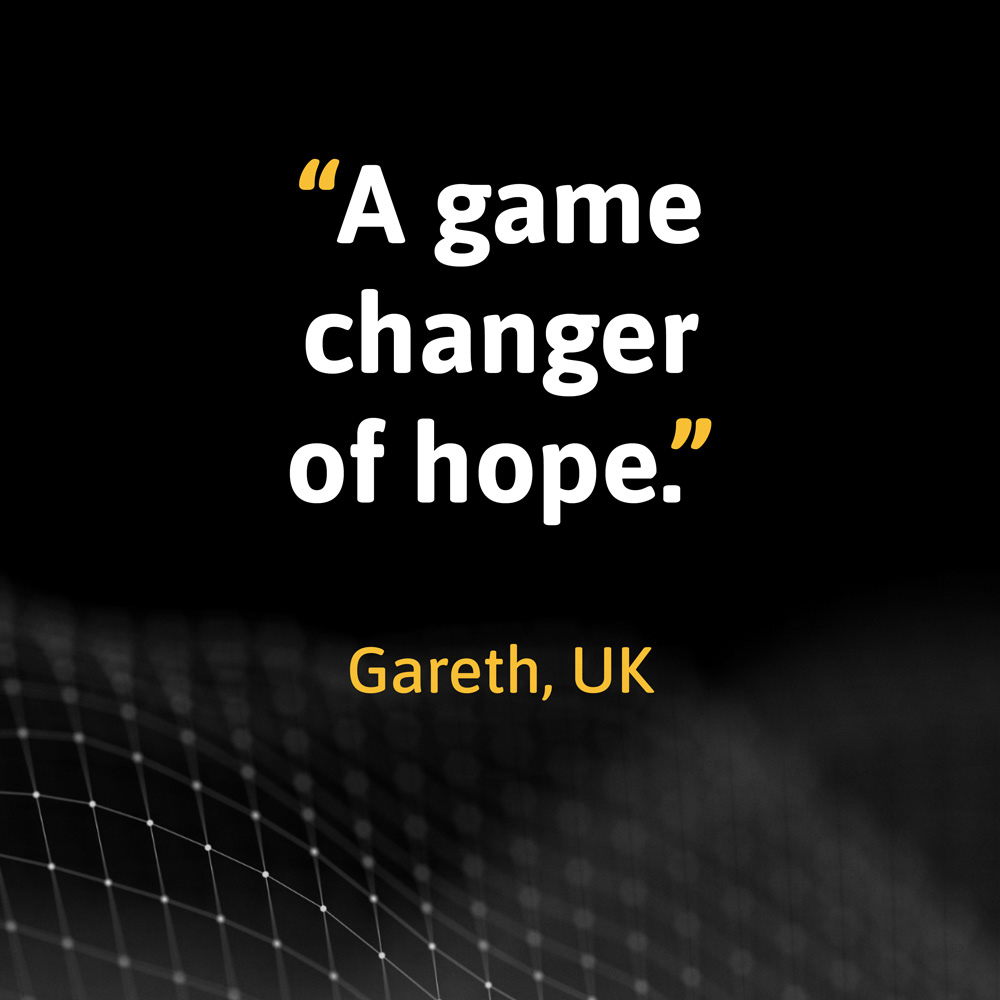 A game changer of hope testimonial quote