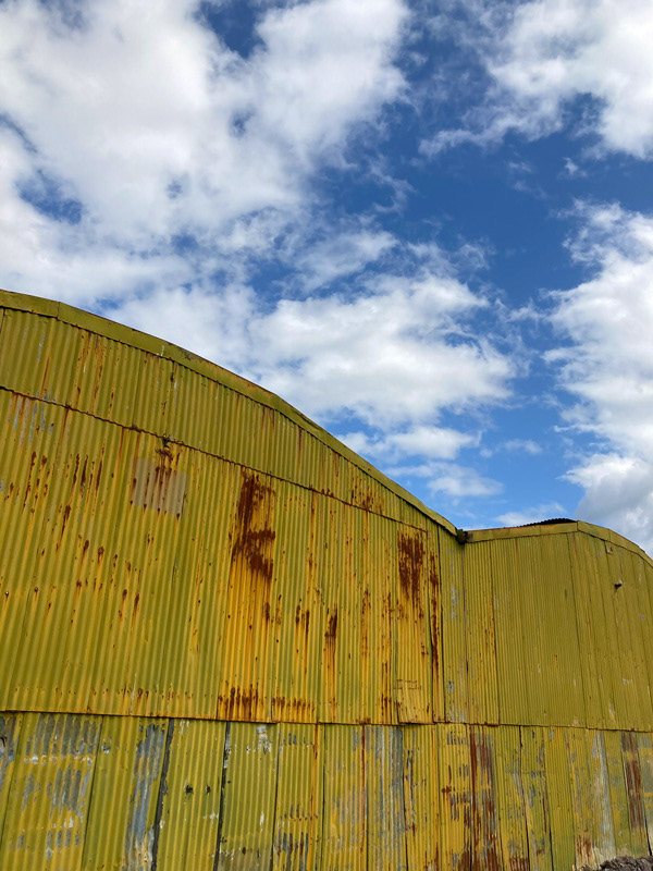 Yellow industrial building