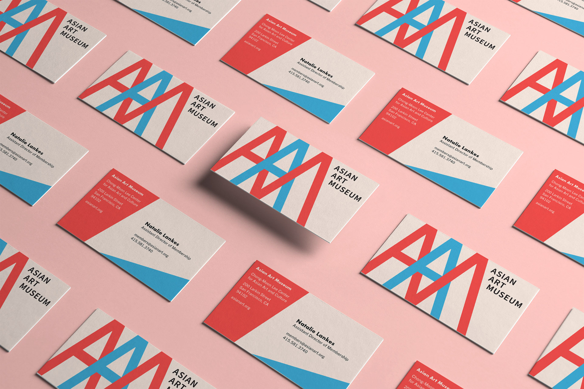 Asian Art Museum Brand Identity Business Cards by Graphic Designer Wynne Au-Yeung