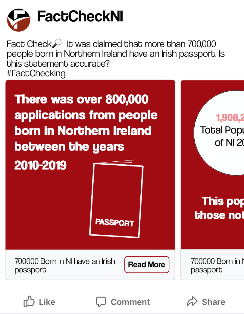 FactCheckNI - 2nd Year Infographics