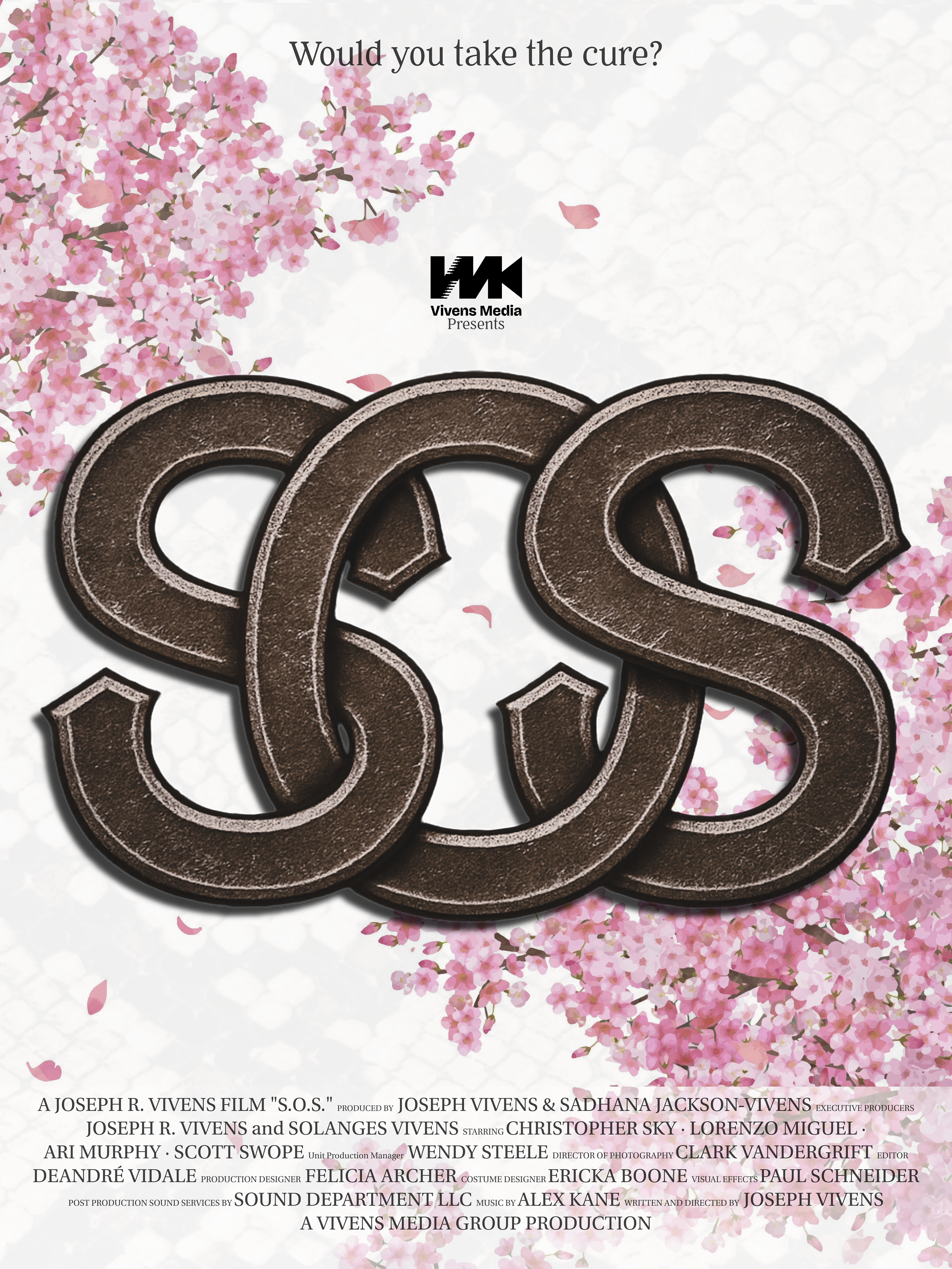 Poster for the short film "S.O.S." directed by Joseph Vivens produced by Vivens Media