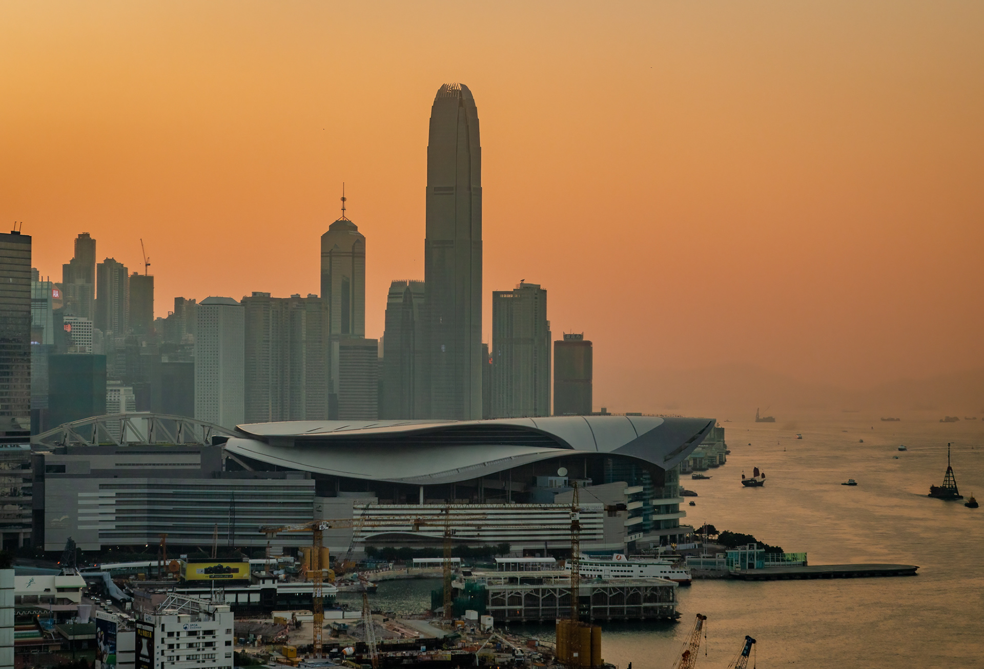Hong Kong sunset. The first time I was here and fell in love.