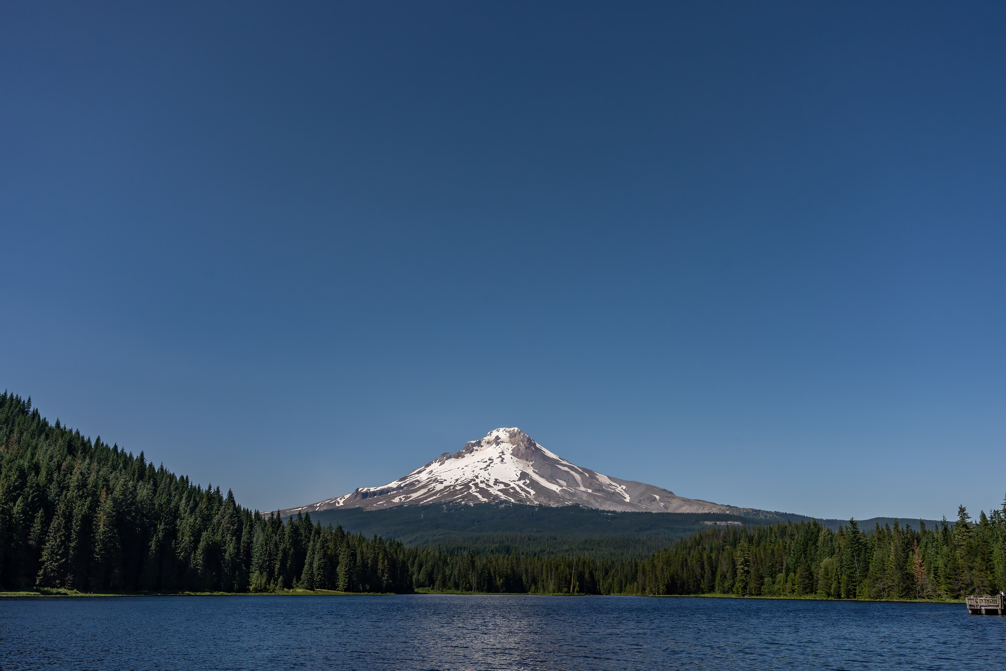 Mt. Hood rising over Lake Trillium, Oregon, United States