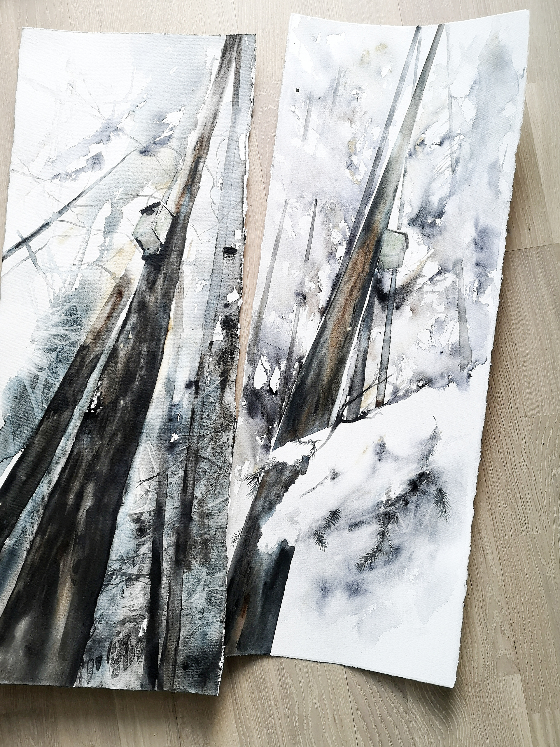 High up - wintertrees