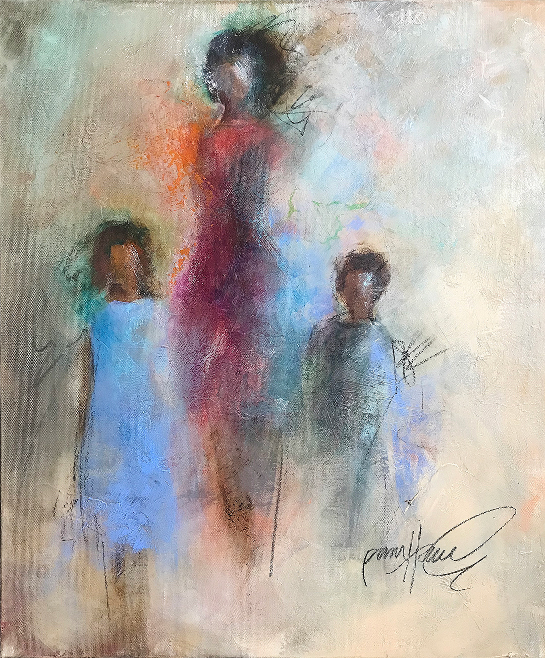 Together, 24x30 inches, SOLD