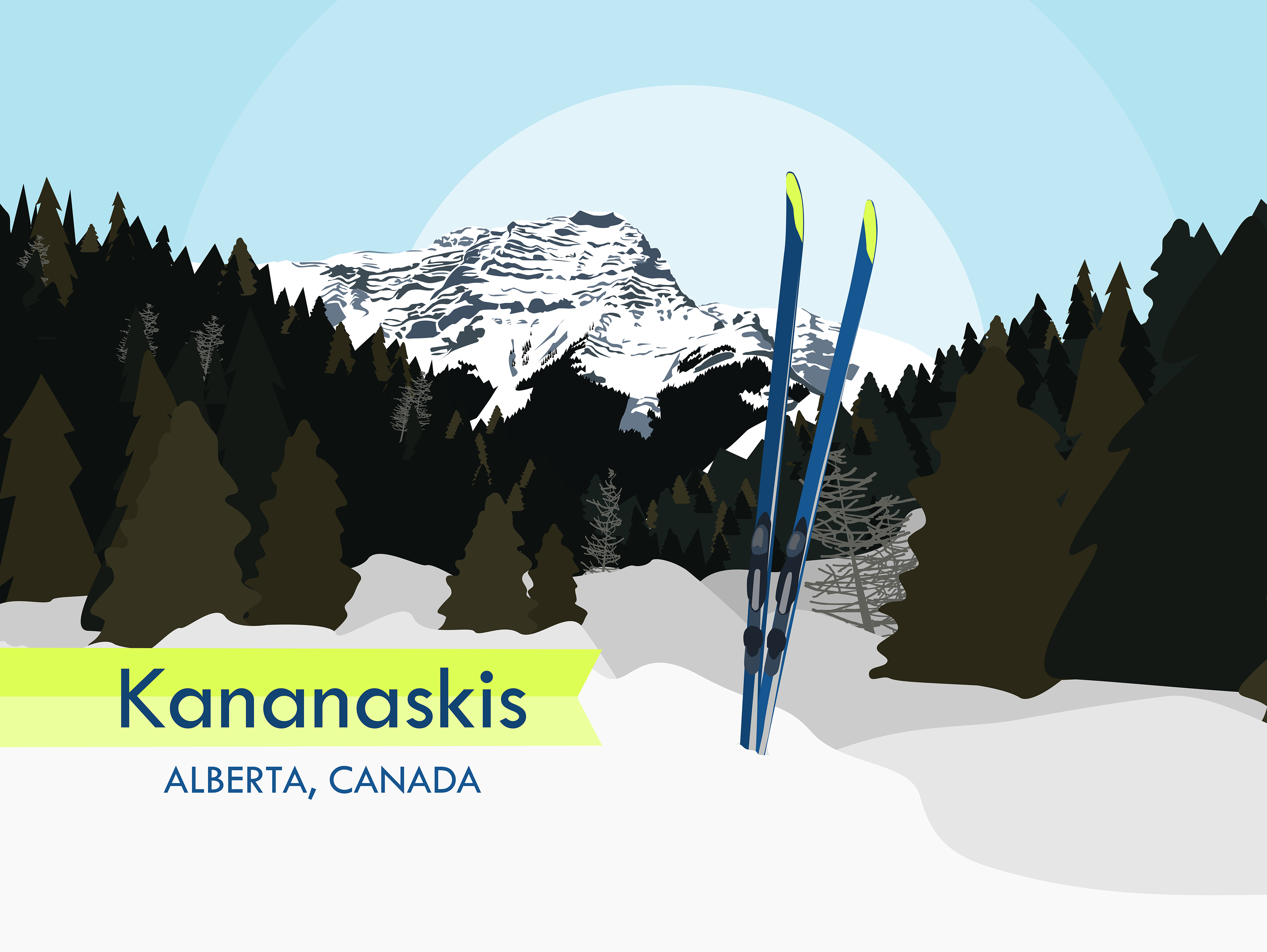Inspired by skiing in beautiful landscapes.