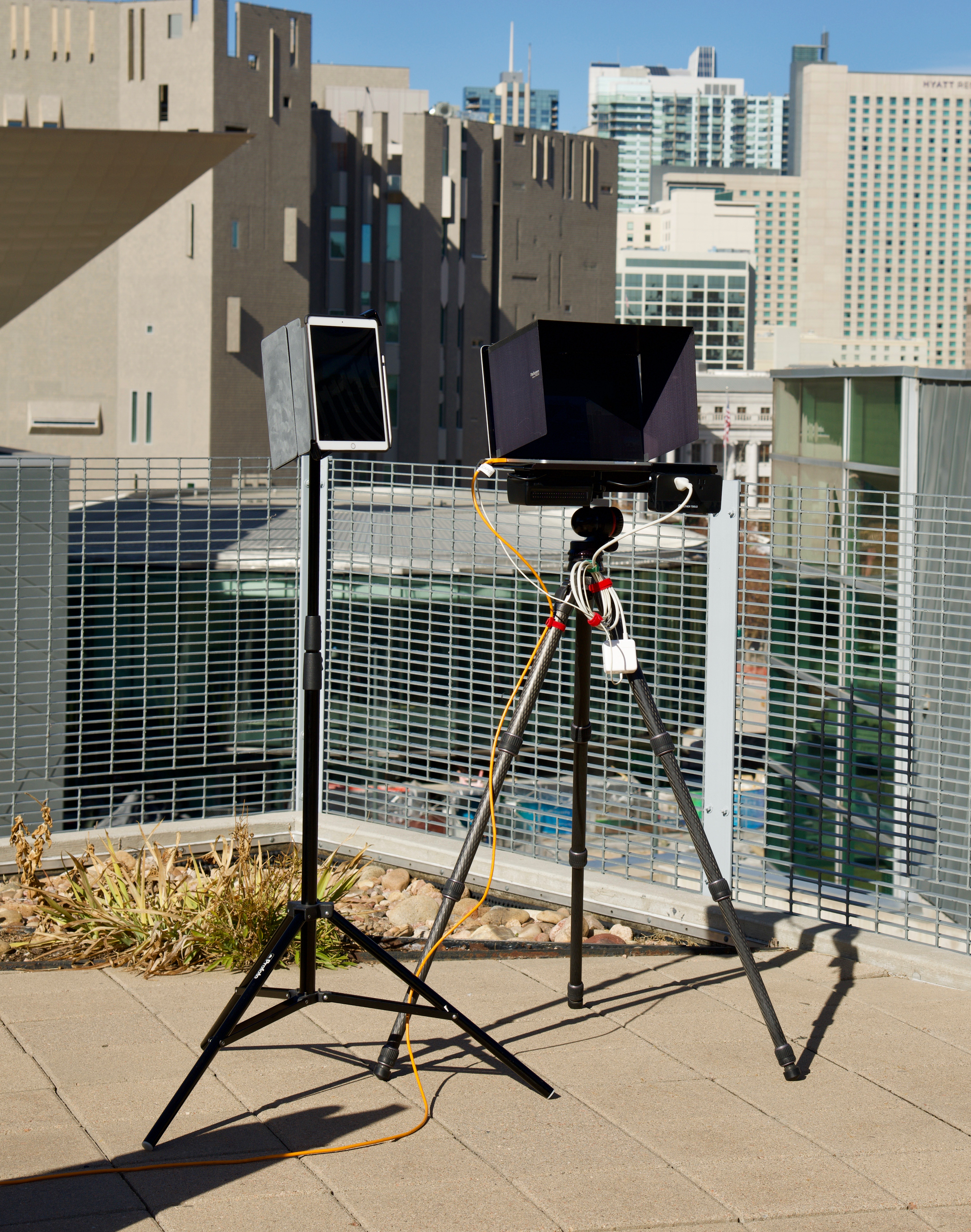 In-Field Tethering. OnSite Battery Power, WiFi router, iPad with Capture Pilot, 2TB backup Hard Drive