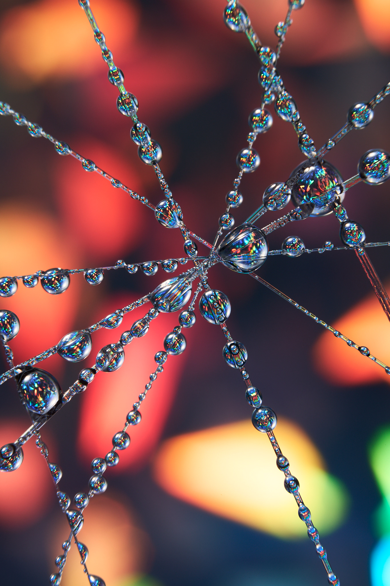 Drops on glue strands