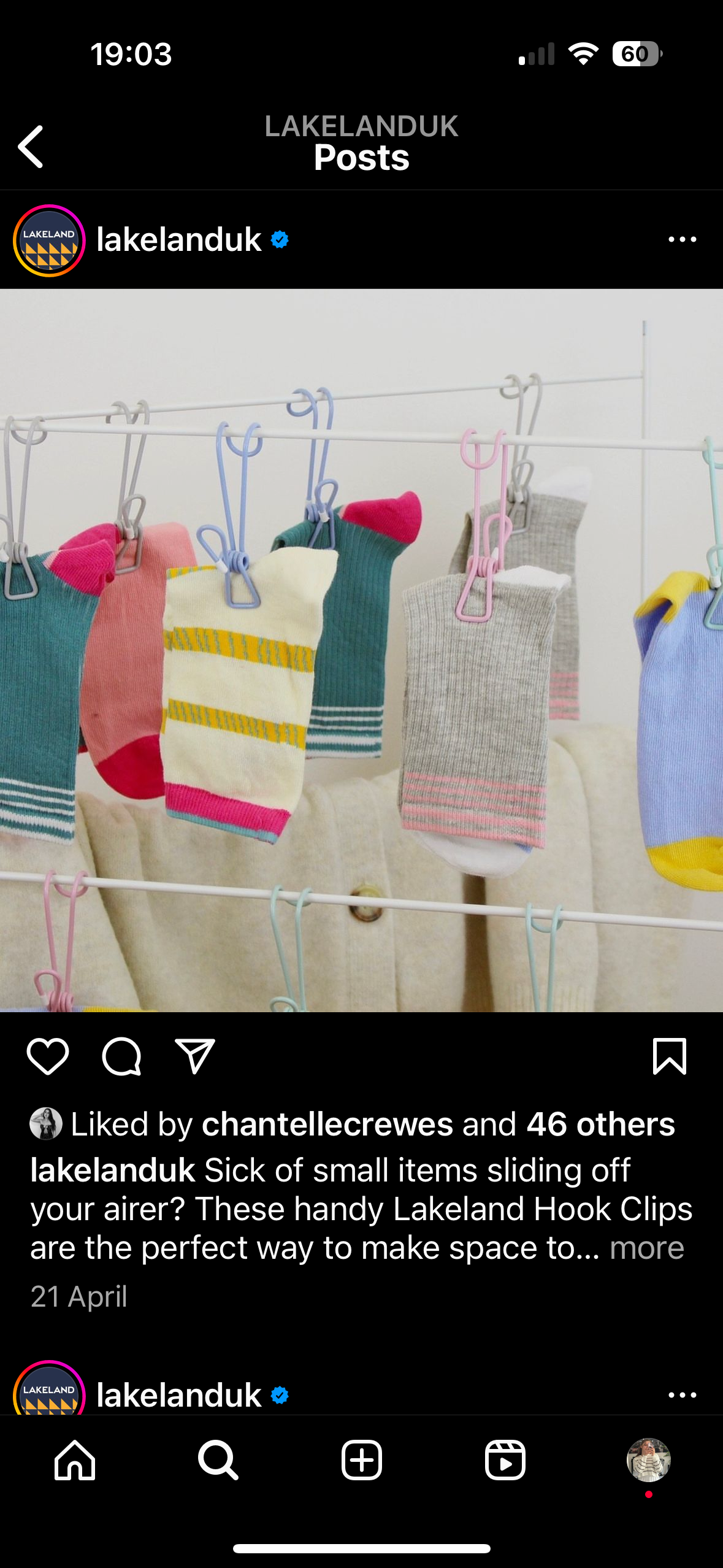 Lifestyle image used on Instagram
