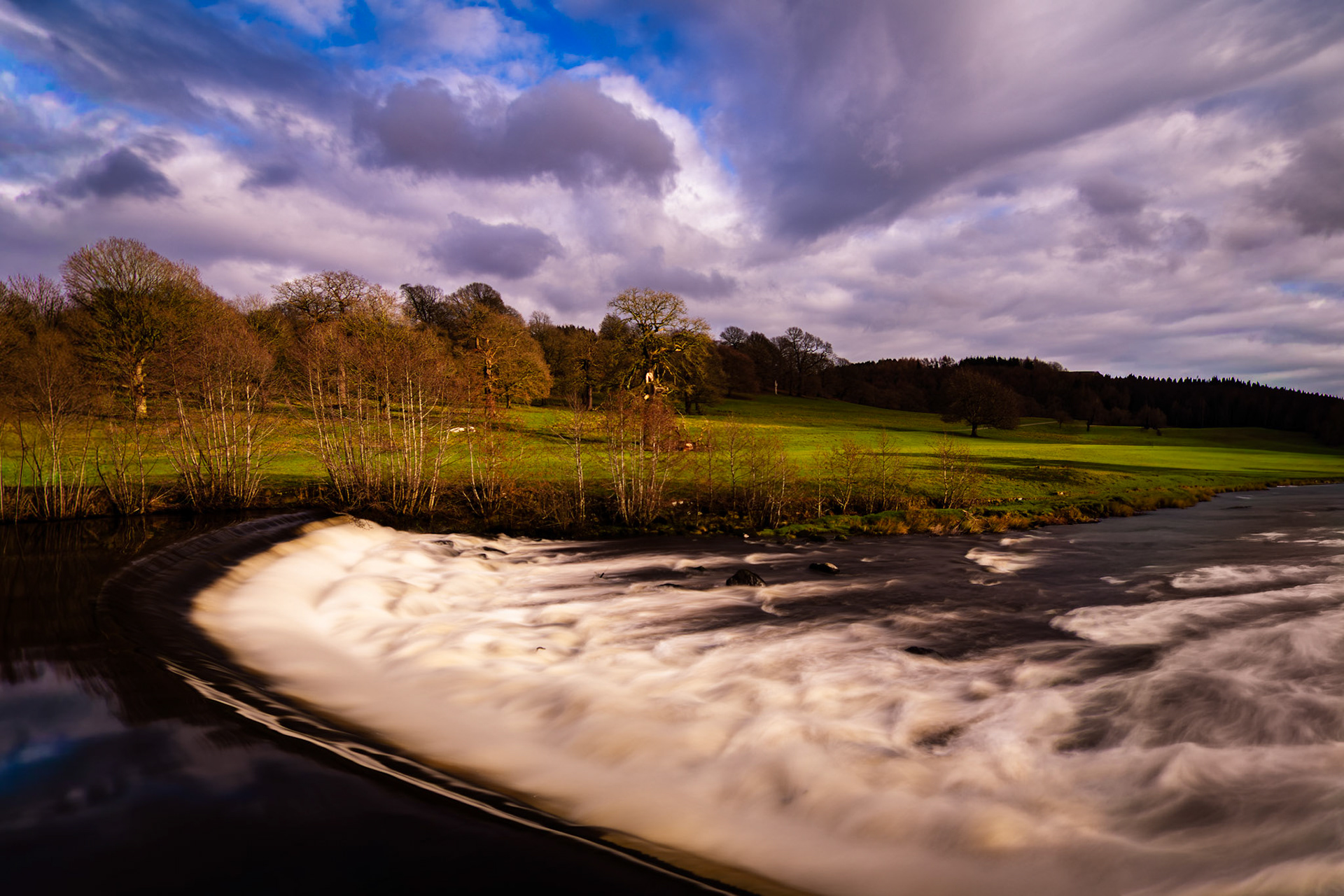 Rushing By - lower weir Chatsworth