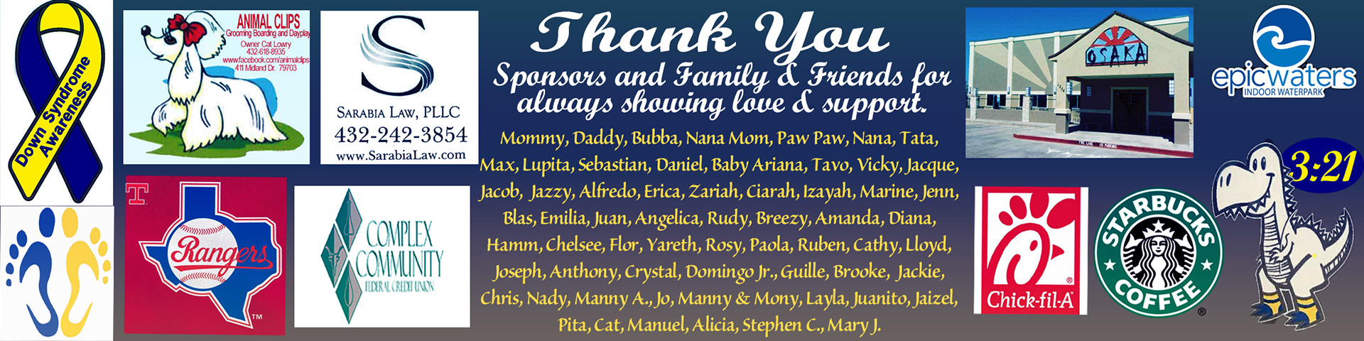 First banner created in 2015 for Zeke's Buddy Walk