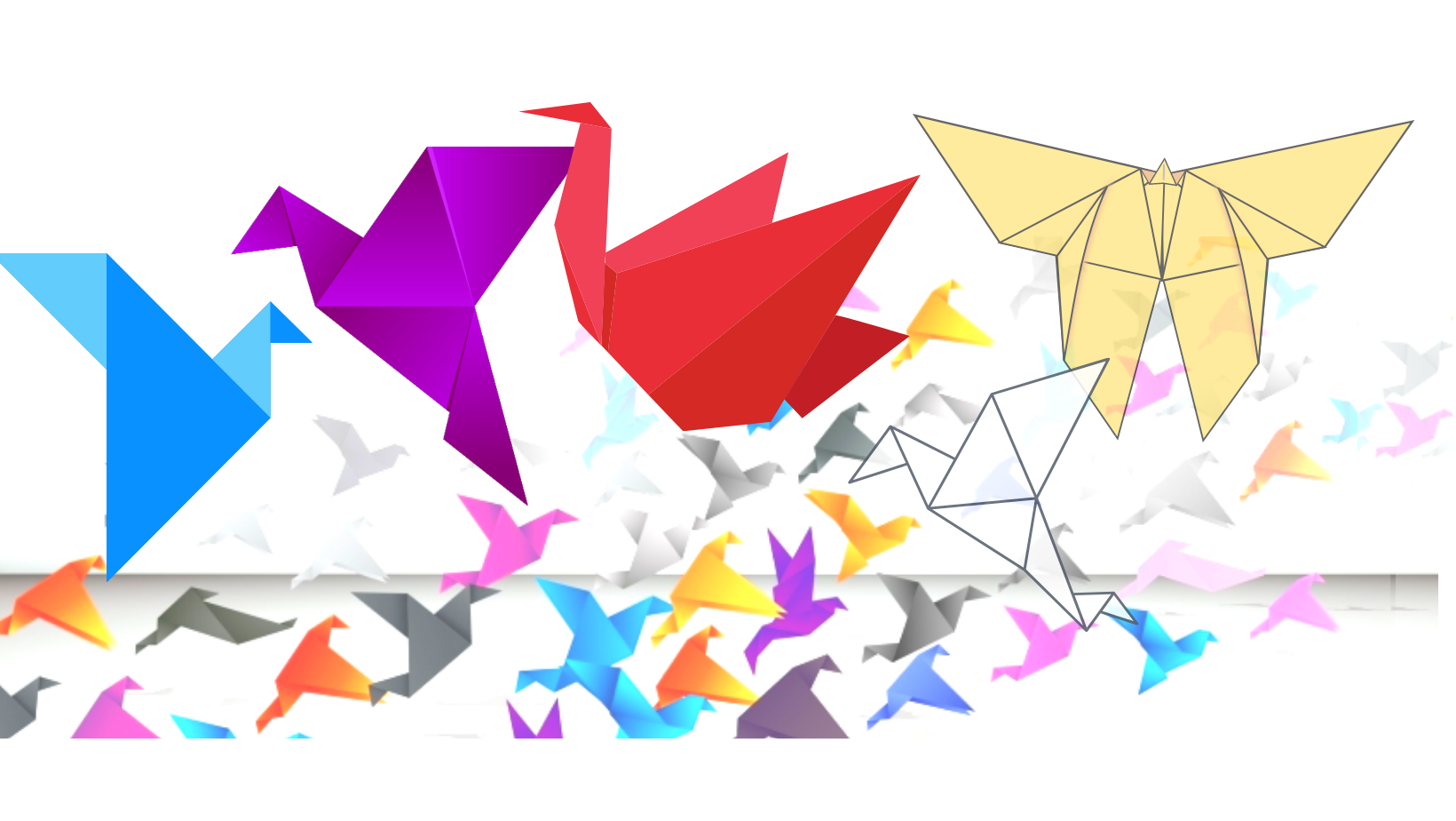 I can't fold paper into paper cranes but I can draw them!