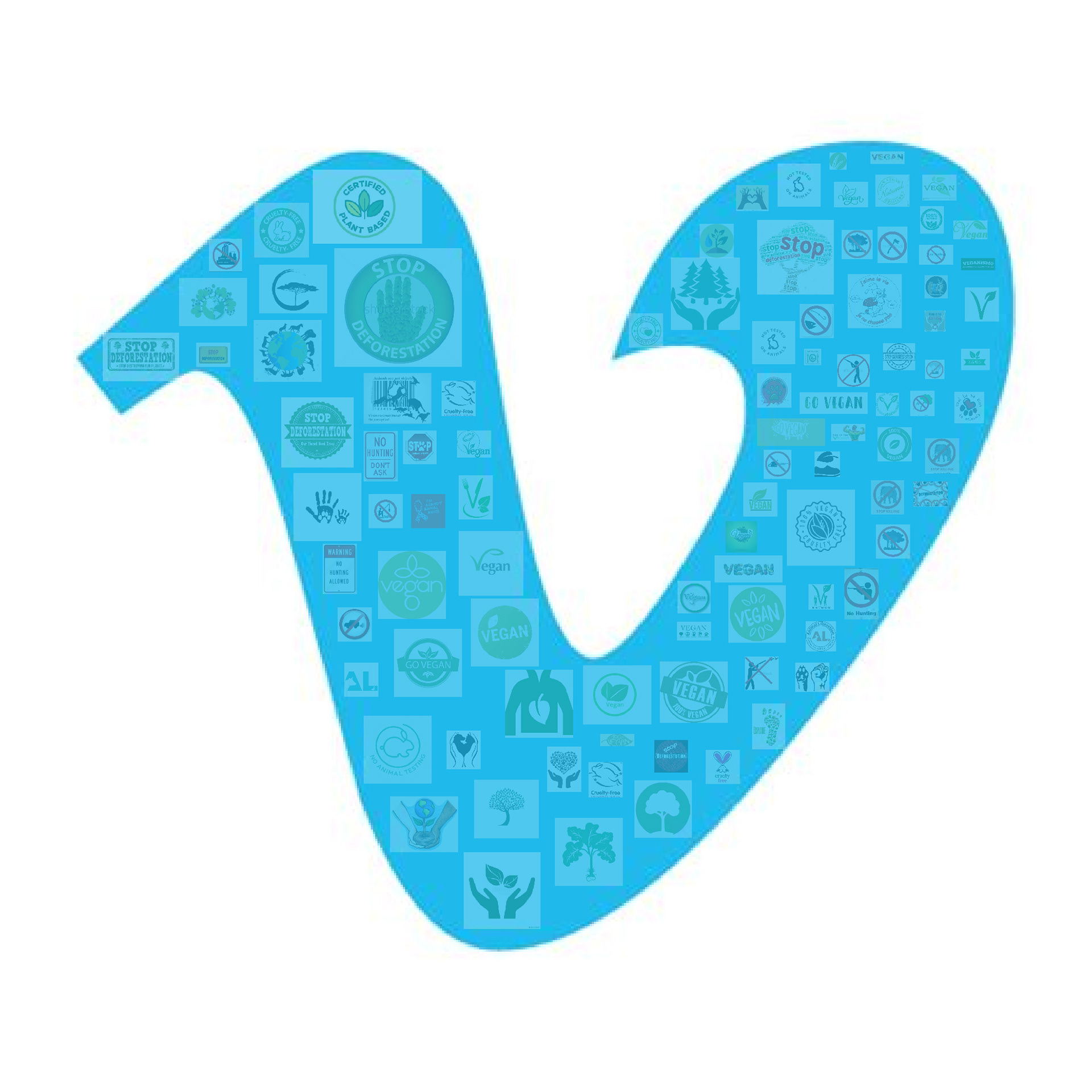 vimeo vegan tattooed icon blue