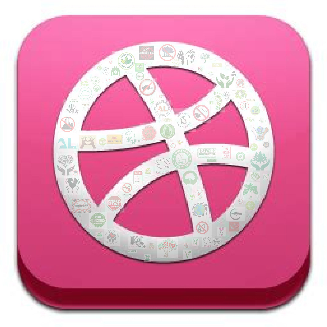 Dribbble cruelty free vegan icon