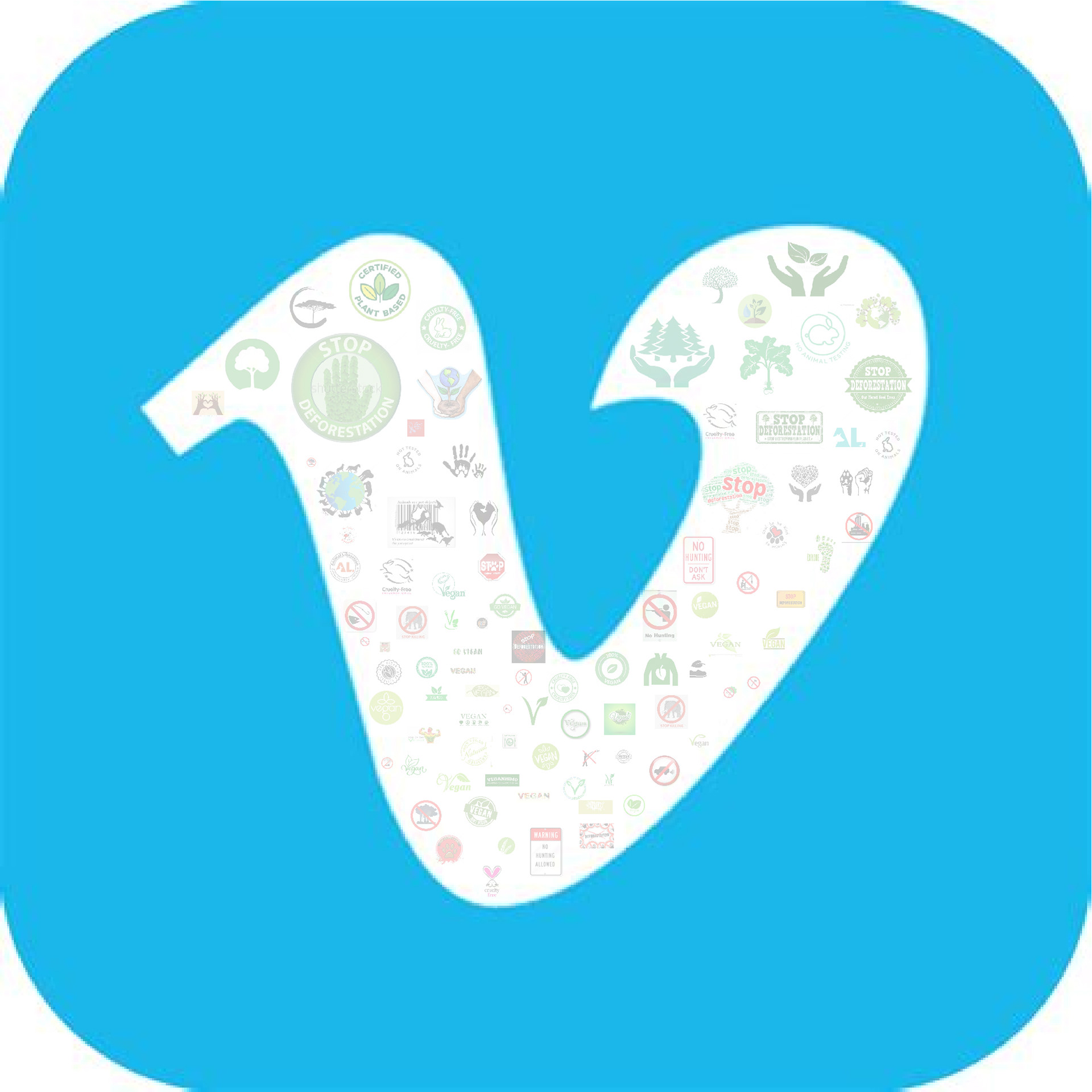 icon vimeo vegan
