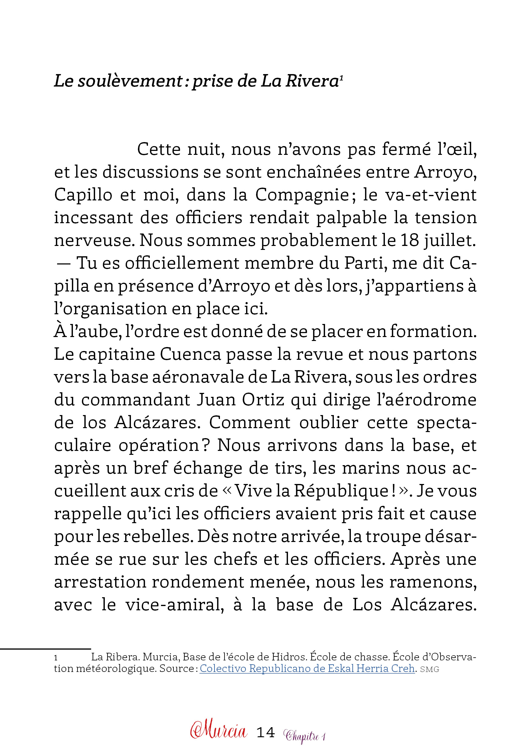 Premier chapitre du récit