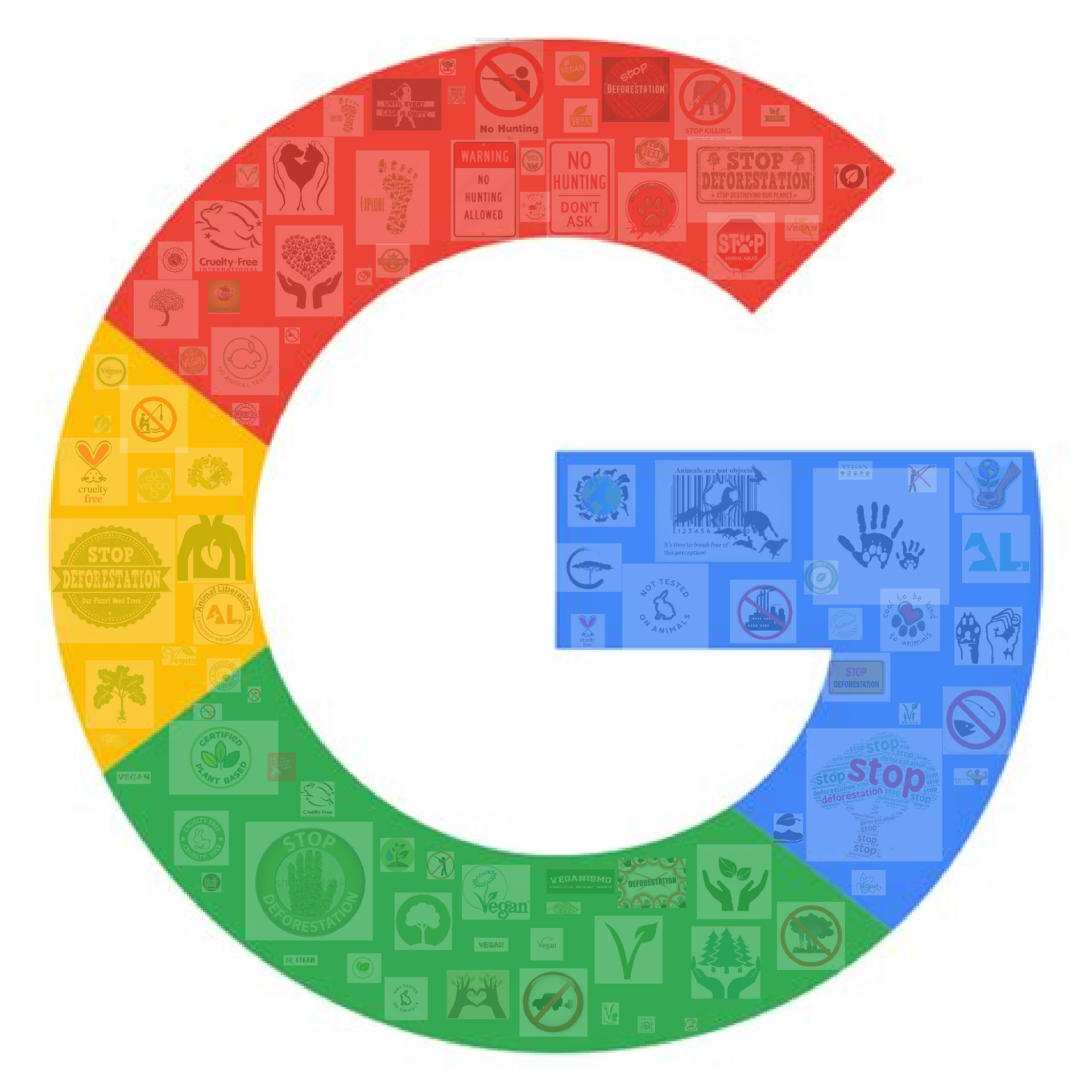 Google vegan icon tattooed