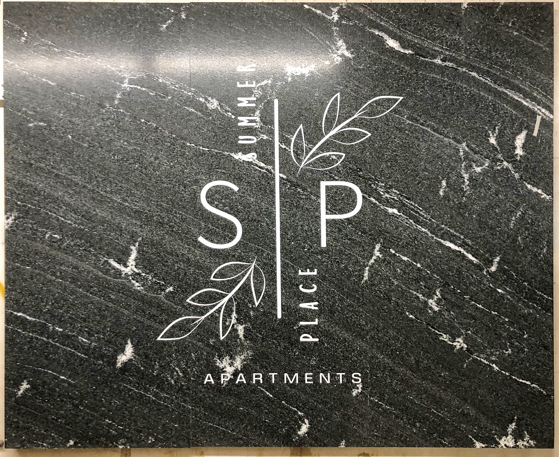 Summer Place Apartments - Finished Logo on Surface (Dry)