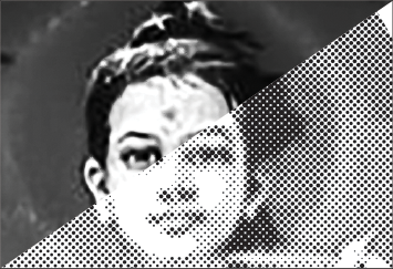 Artwork converted to halftone pattern for fabrication.