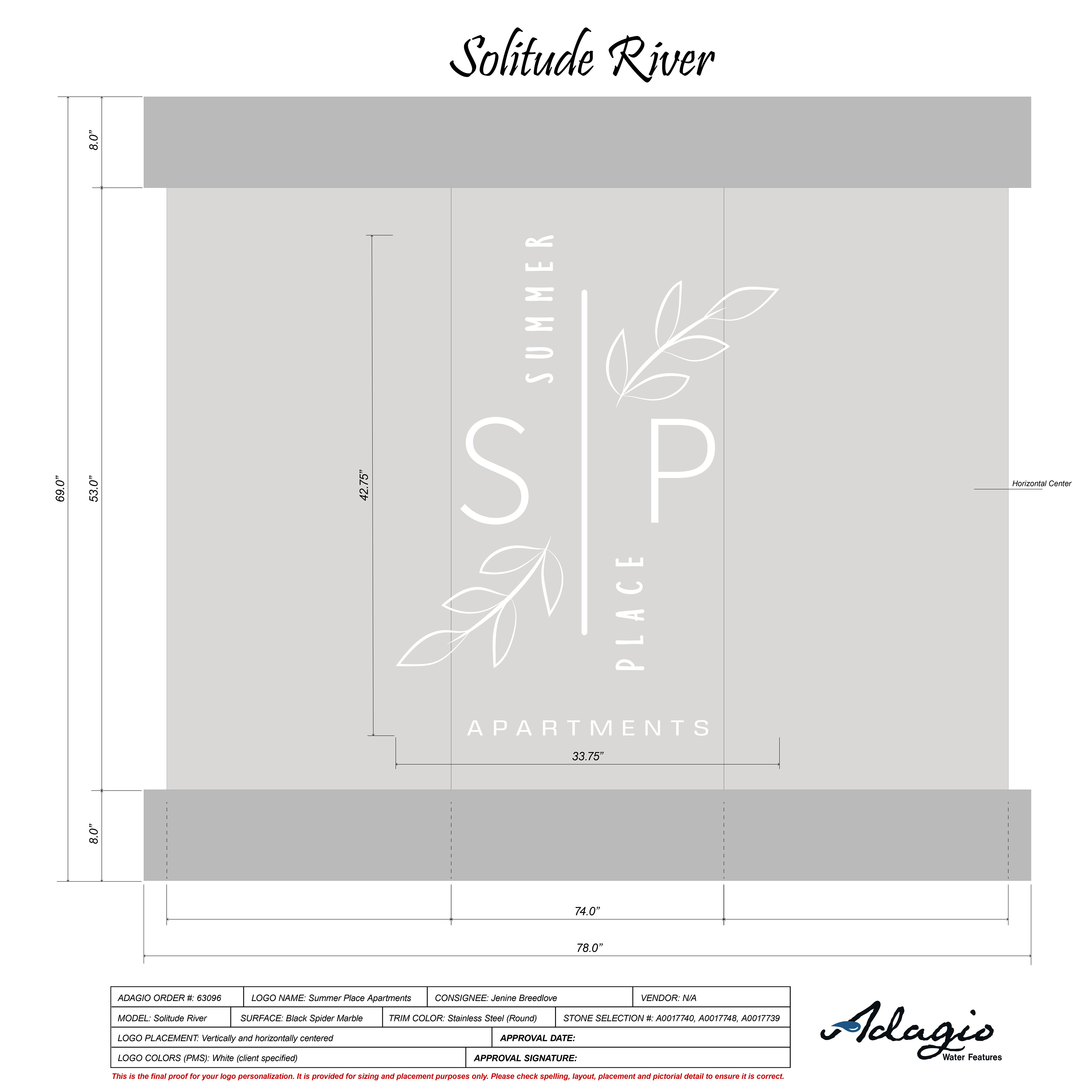 Summer Place Apartments - Placement Proof