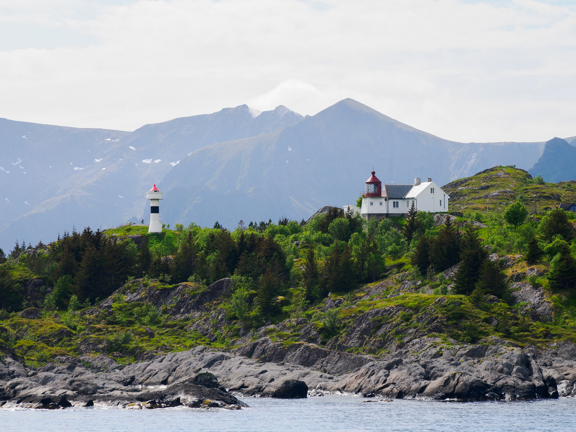 Byb bye Lofoten - letzter Blick von der Fähre zurück nach Bodø