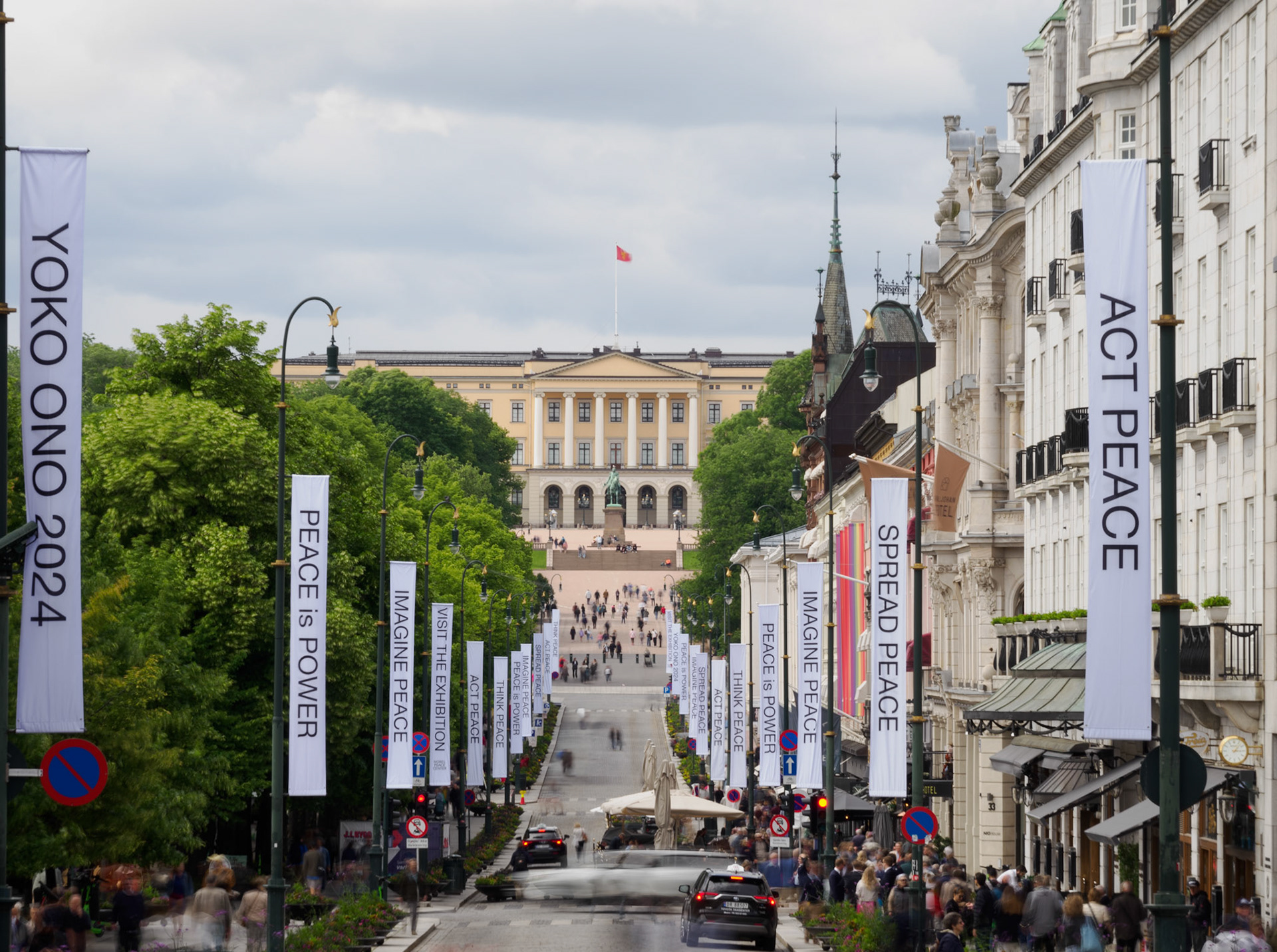 Auf dem Rückweg wieder in Oslo - det kongelige slott