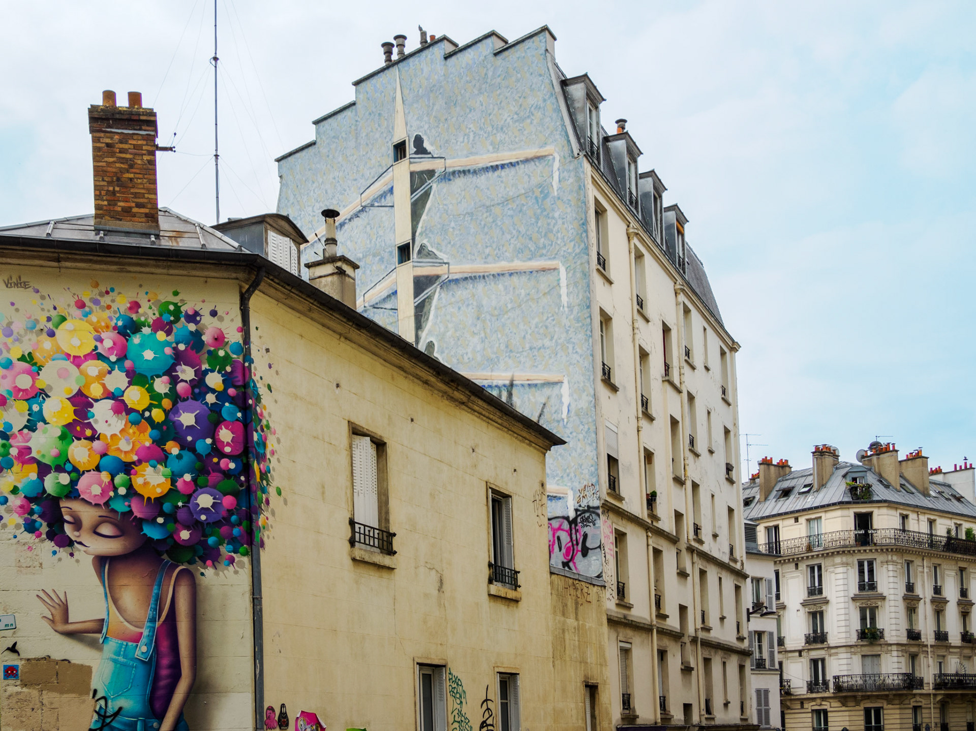 Grafiti an der Ecke Rue Santien Lampaix und Quay de Valmy