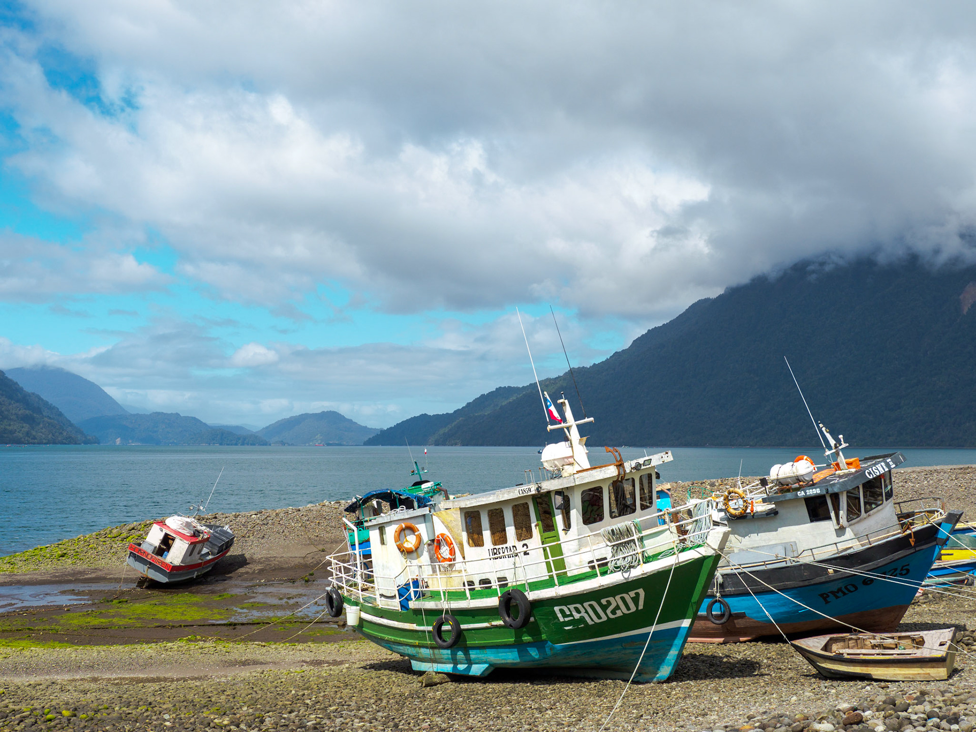 Fischerboote der lokalen Fischerei