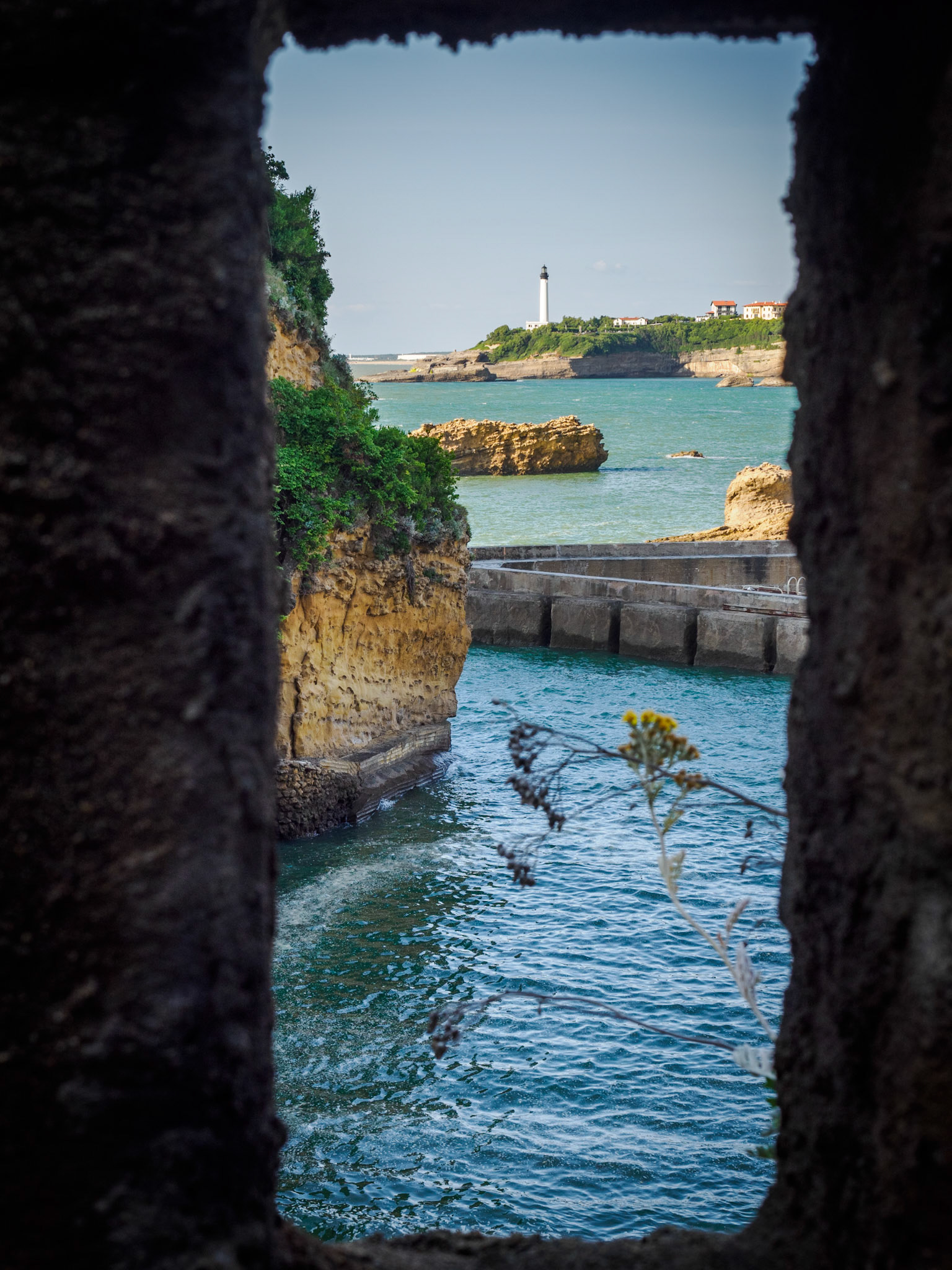 Blick auf den Phare de Biarritz