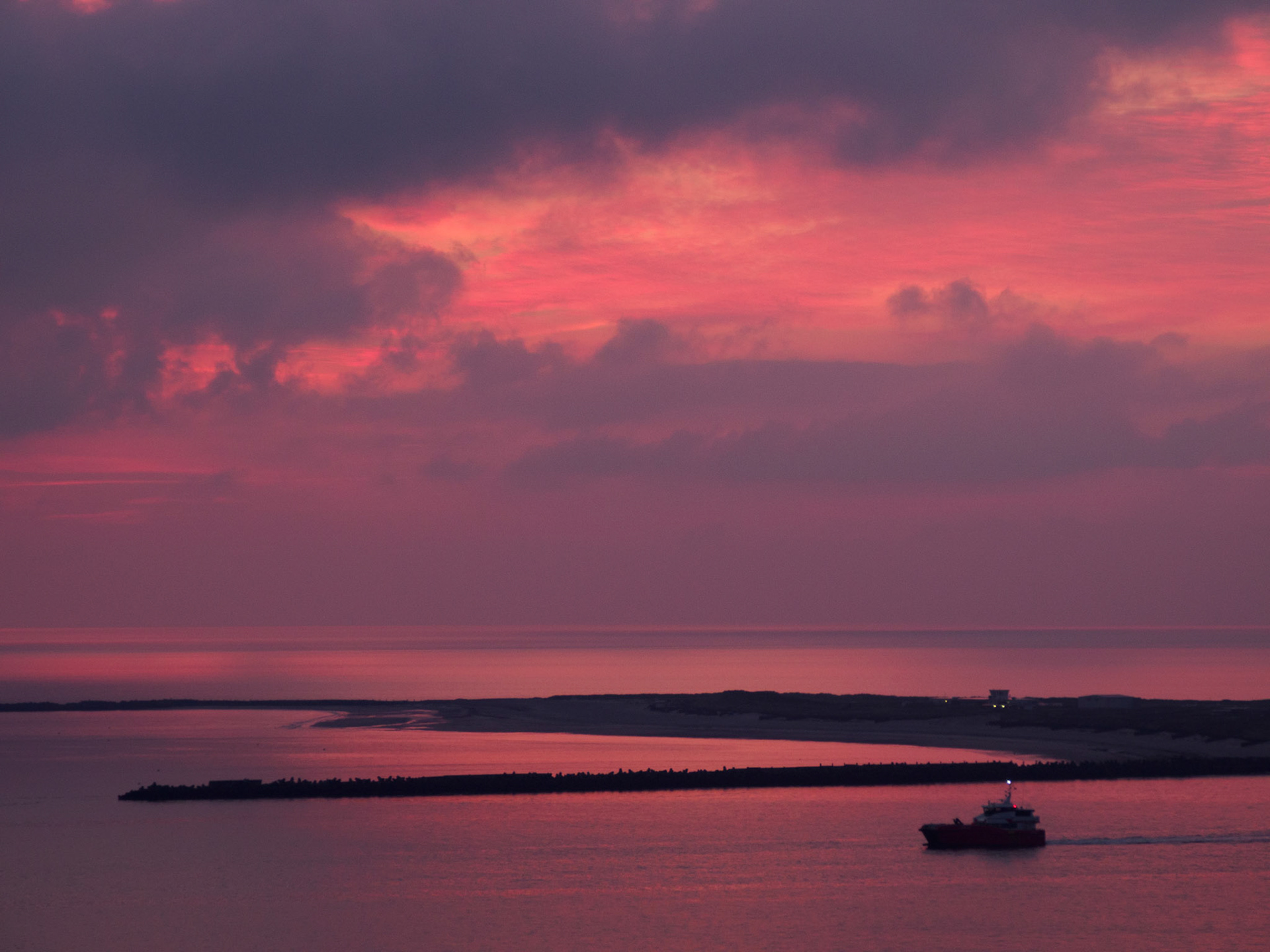 Sonnenaufgang mit Blick auf die 'Düne'