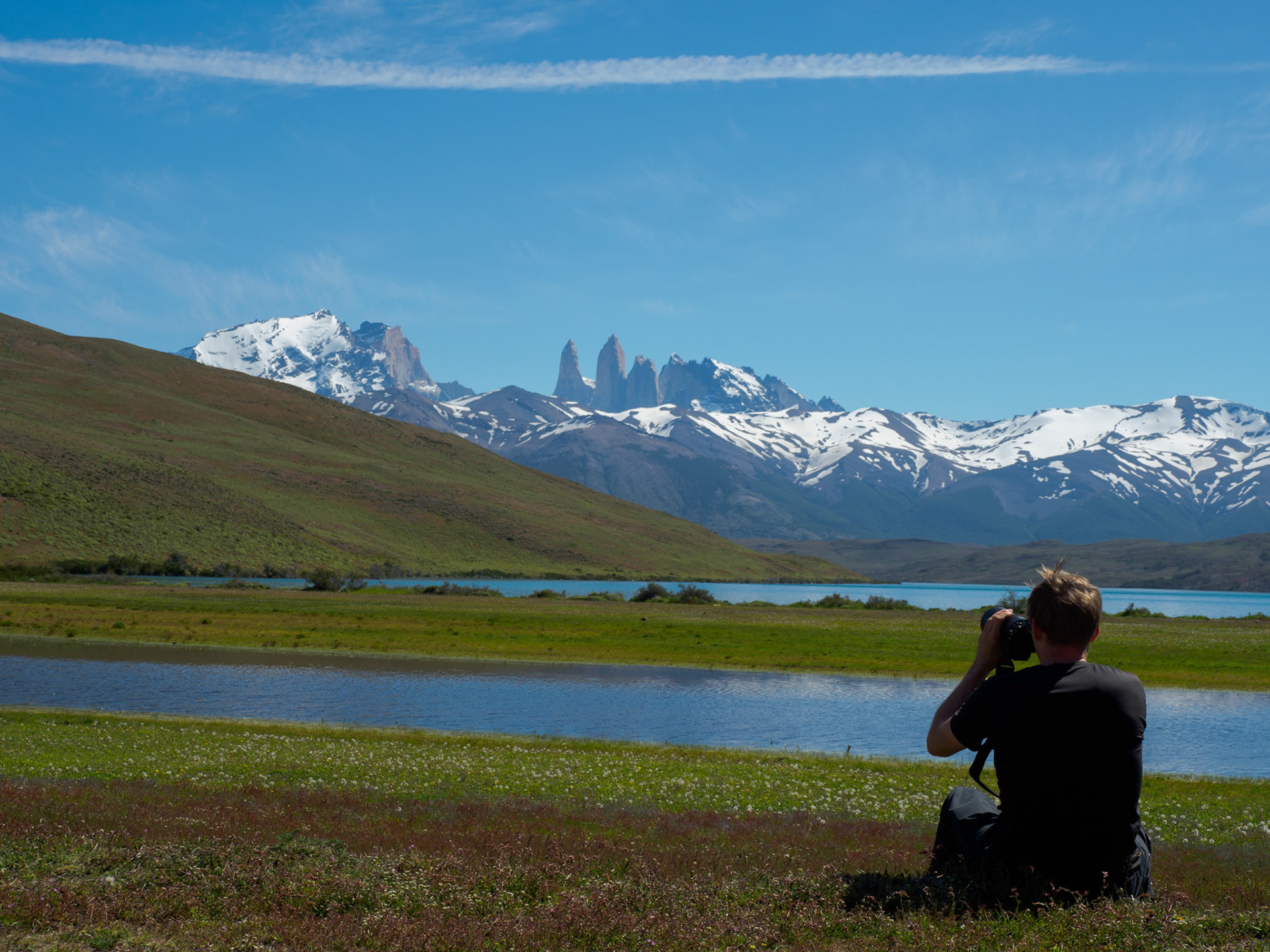 Niklas am Ufer der Laguna Azul