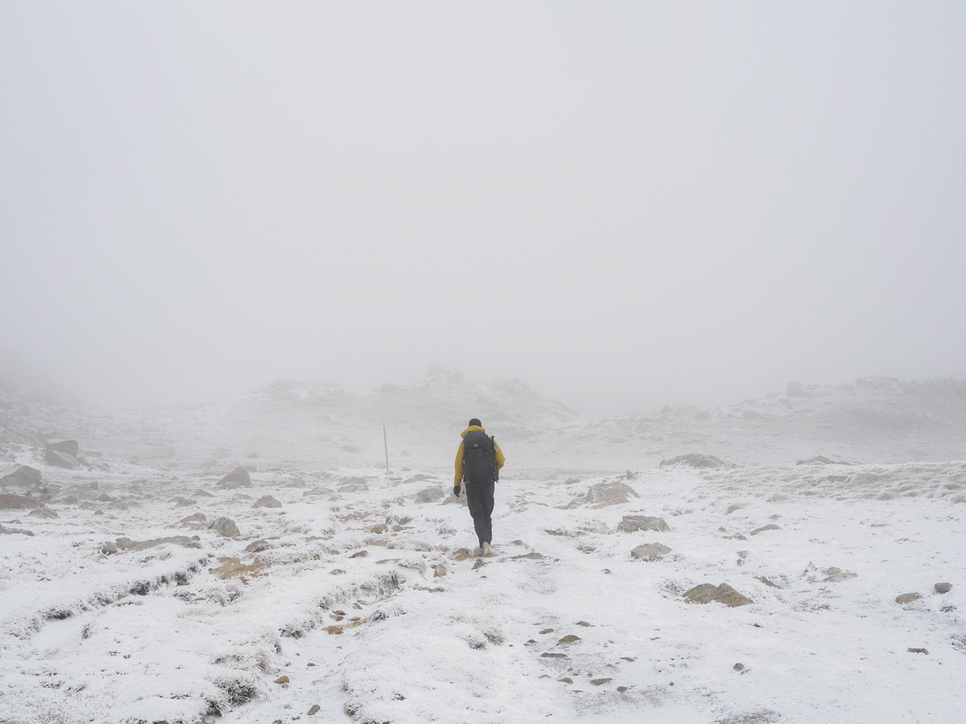 Weiter oben schneite es