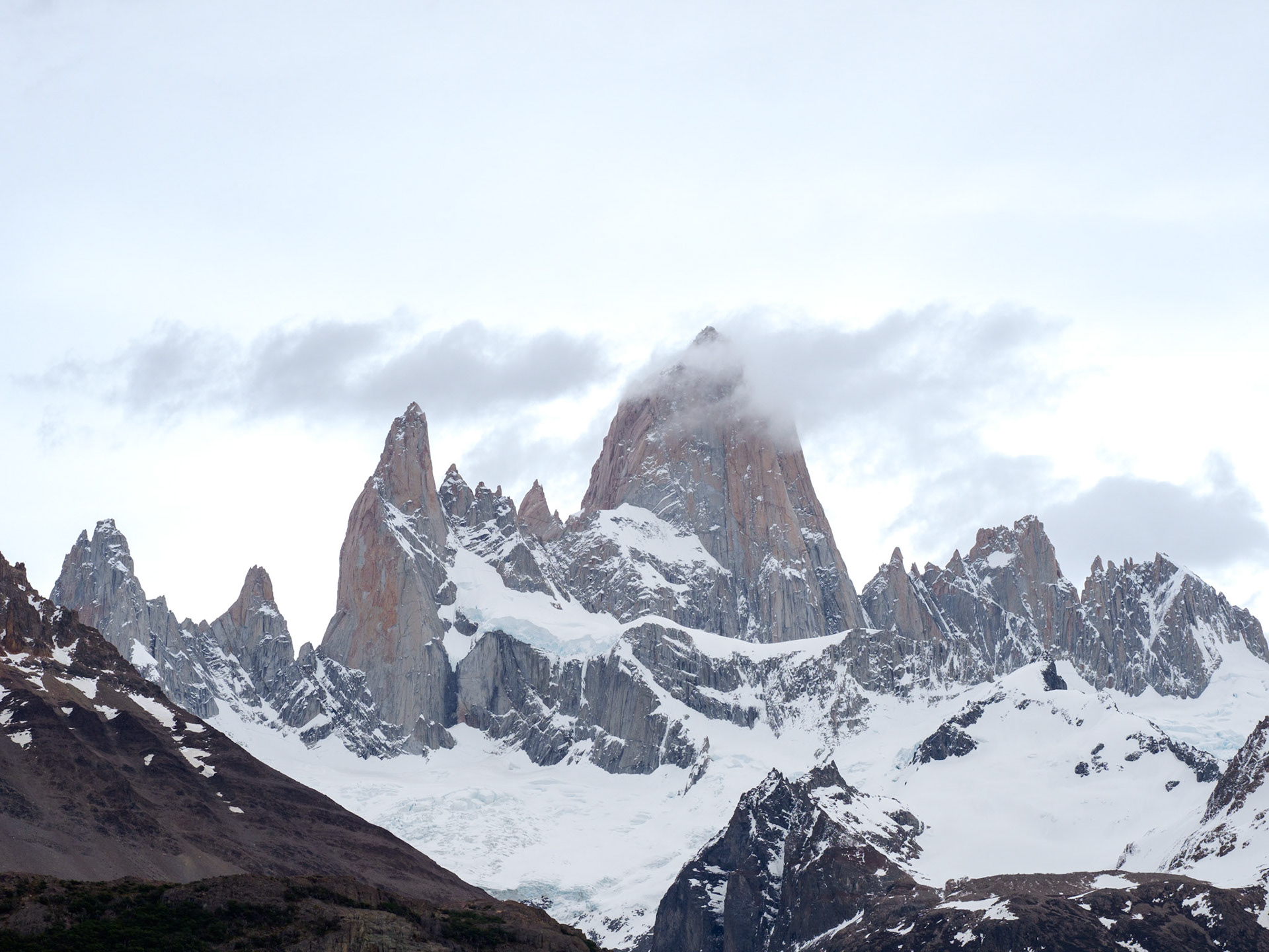 Fitz Roy, noch etwas wolkenverhangen