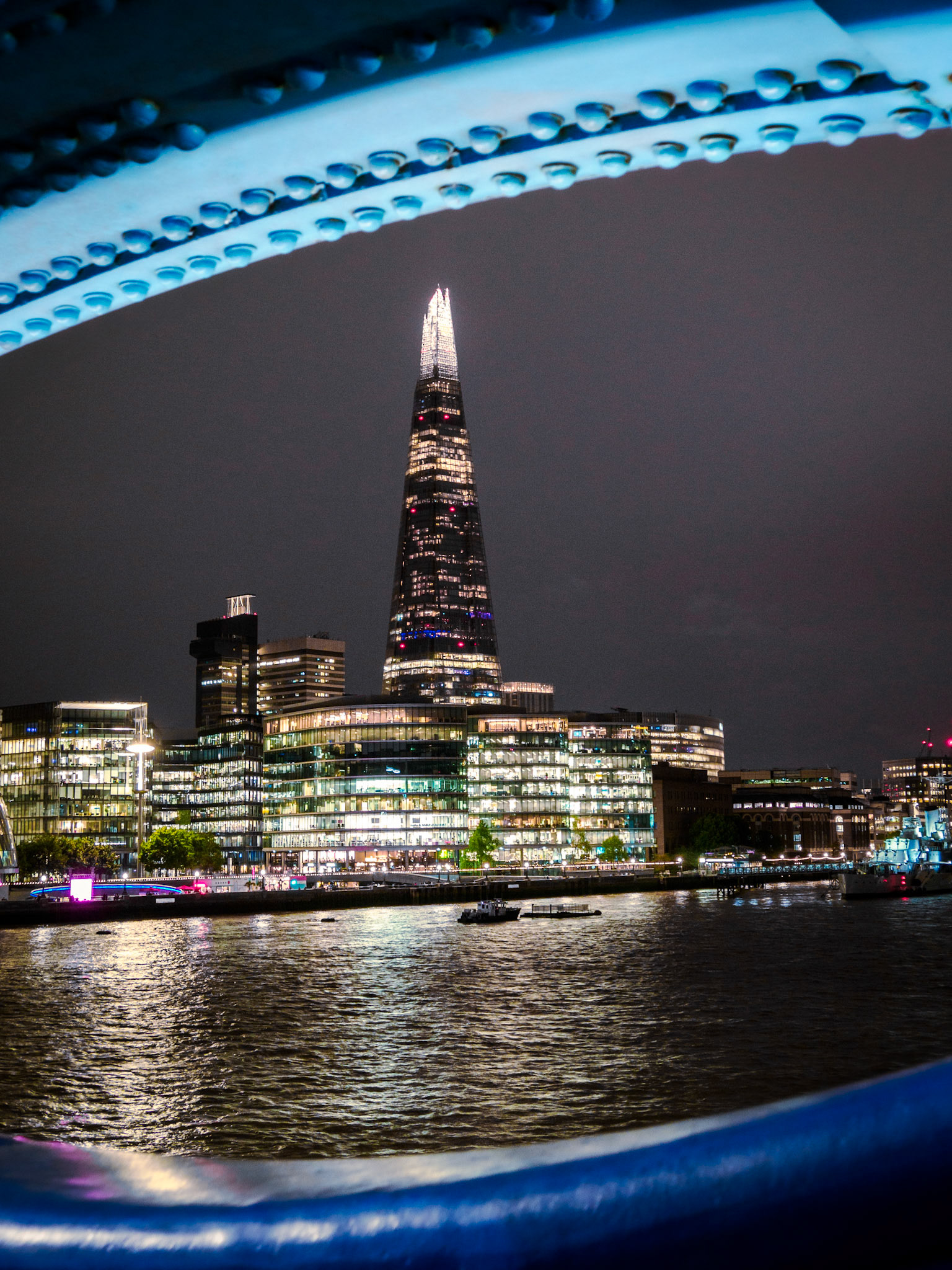 The Shard seen through London Bridge