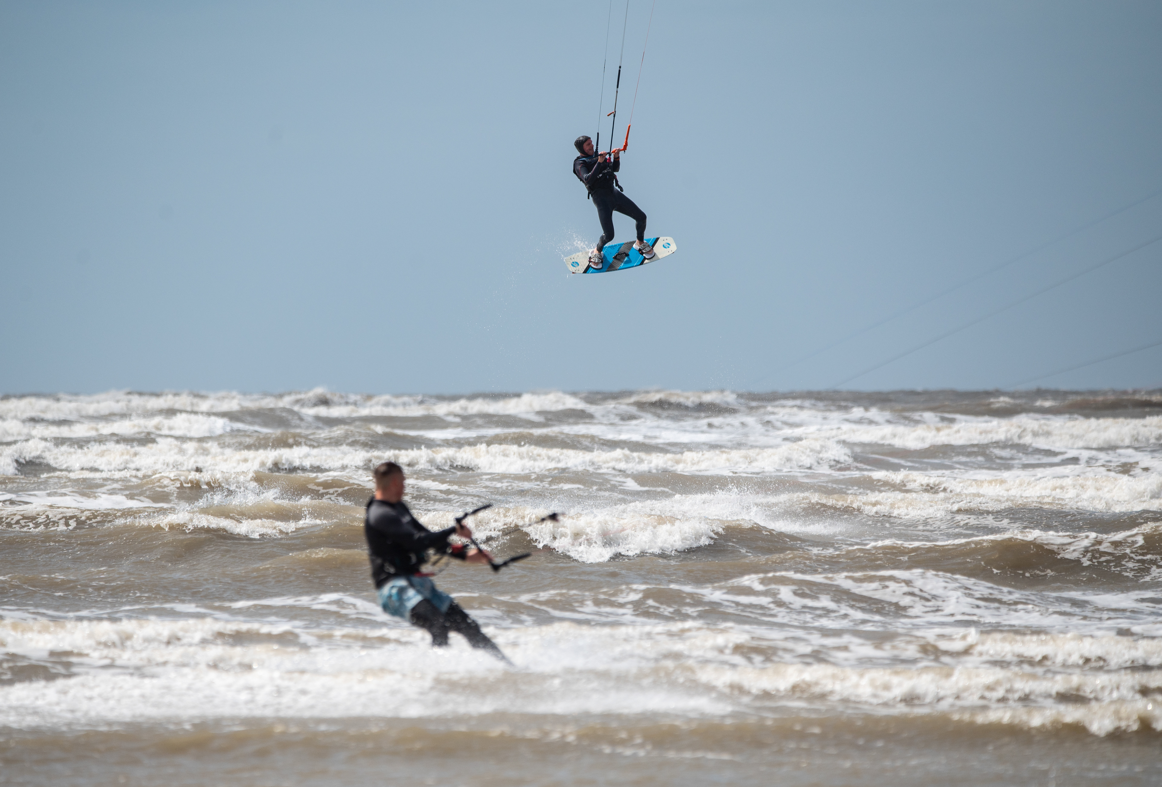 Kite surfing at Ainsdale beach