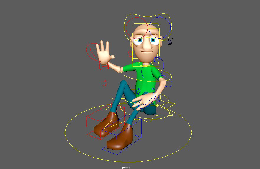Final Rig Posed with Controls