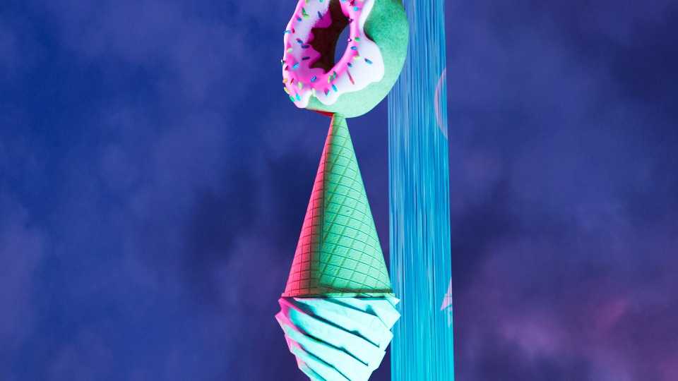 Final Render Ice Cream & Donut Close Up