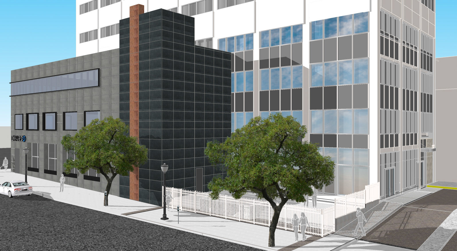Sketchup render for proposed concept // South-West view
