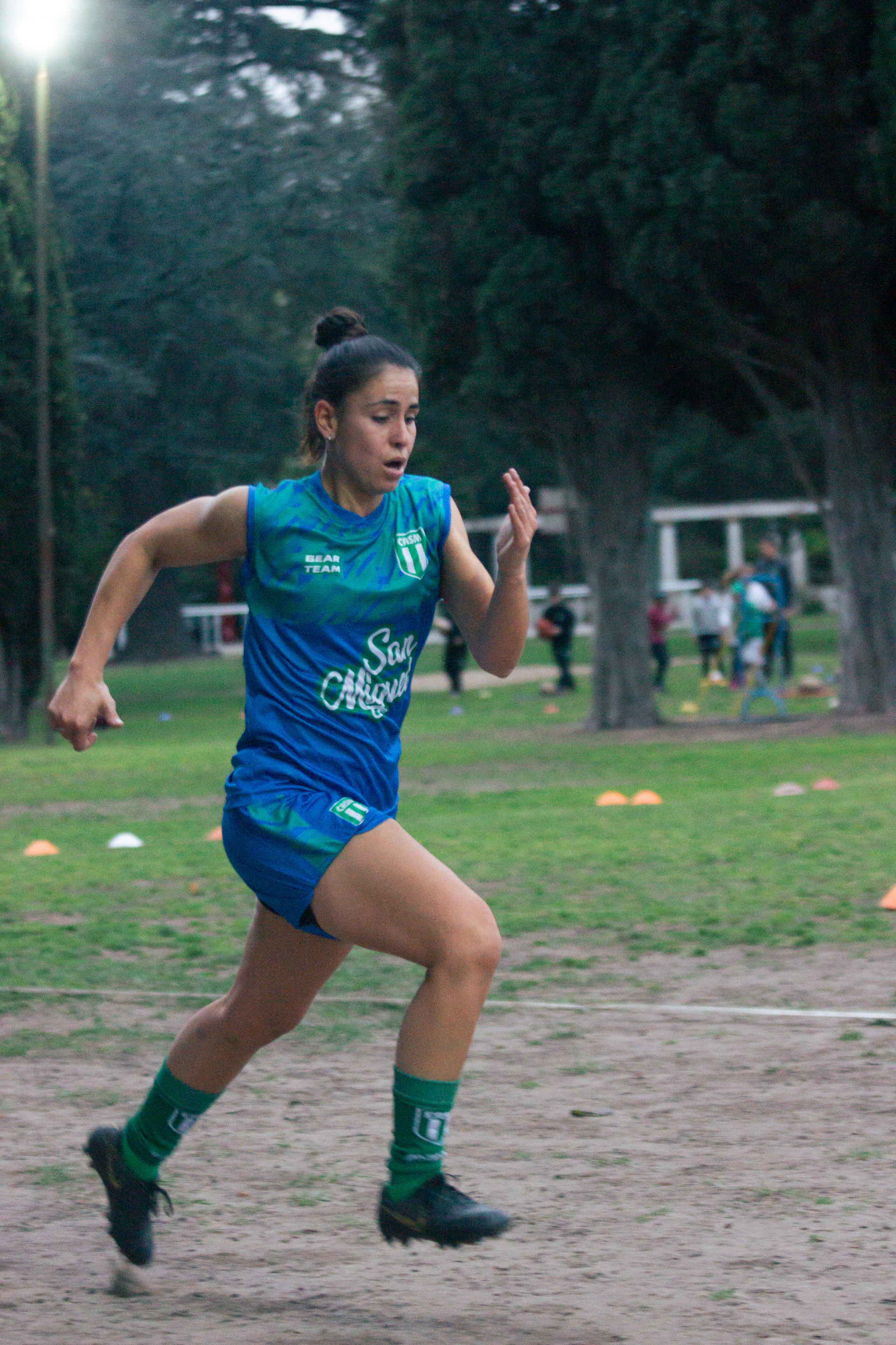Entrenamiento de la primera división del femenino de San Miguel en el Club Los Cedros de Los Polvorines, Buenos Aires, Argentina el 20 de septiembre de 2023