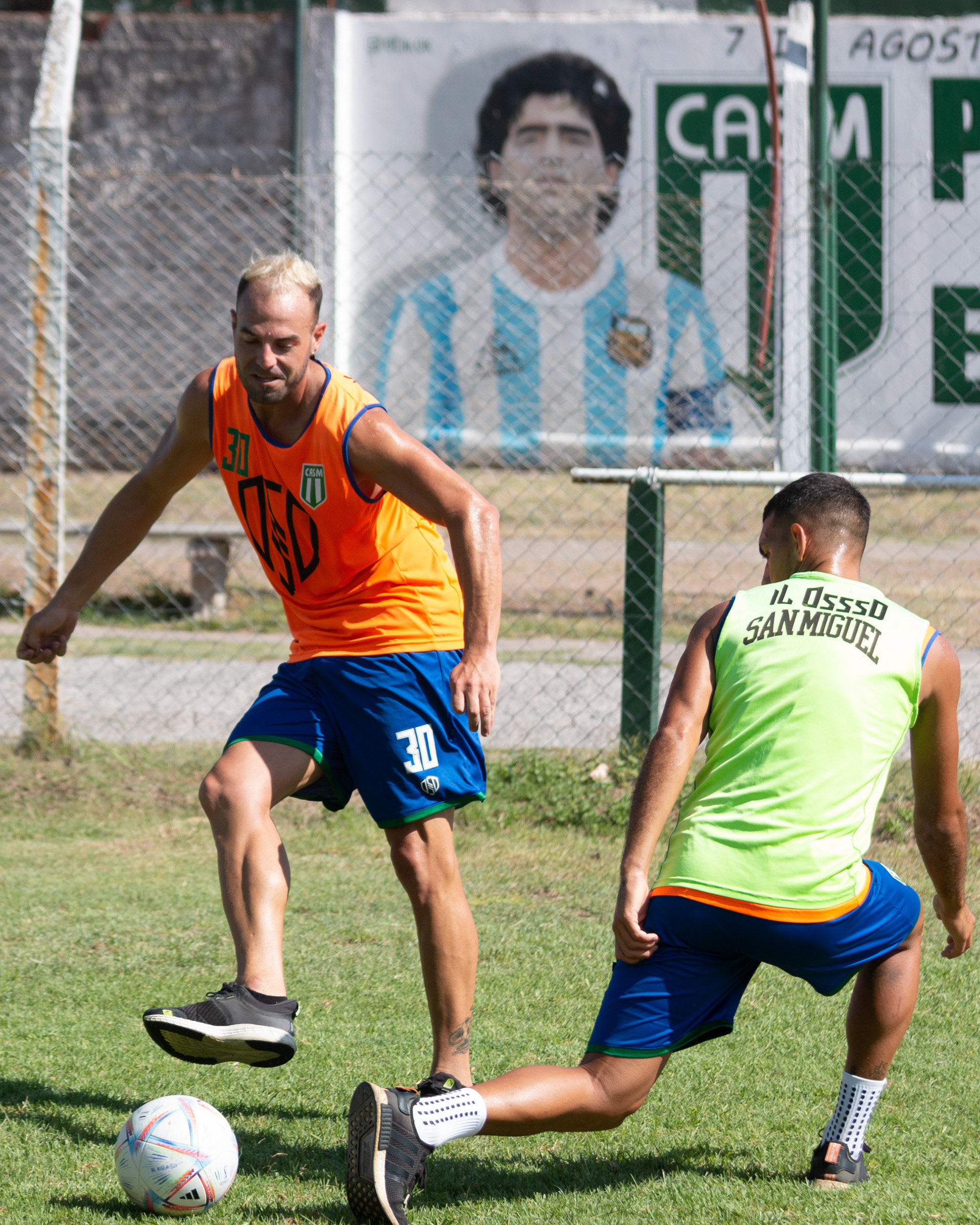Entrenamiento de la primera división del masculino de San Miguel en el Estadio Malvinas Argentinas de Los Polvorines, Buenos Aires, Argentina, el 7 de marzo de 2023